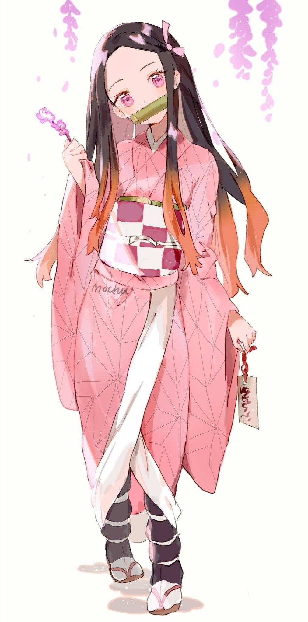 Fan Sanatı Demon Slayer Nezuko Duvar Kağıdı