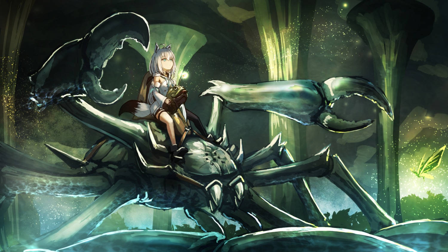 Fantastik Mağara Estetiği Anime Sanatı Masaüstü Duvar Kağıdı
