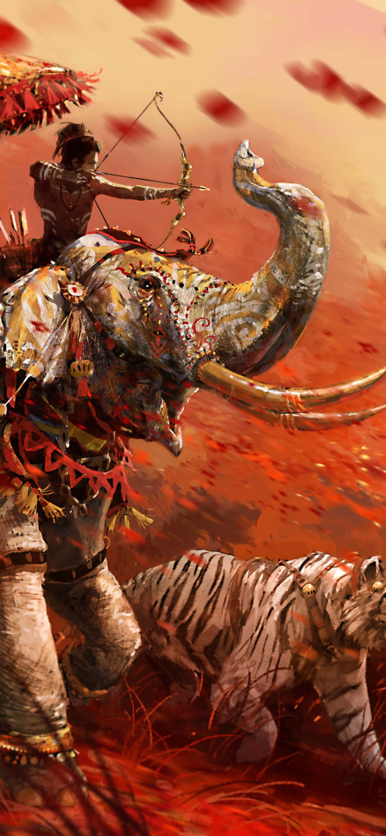 Far Cry 4 ile Ormanda Dövüş, iPhone Xs Max'te. Duvar Kağıdı