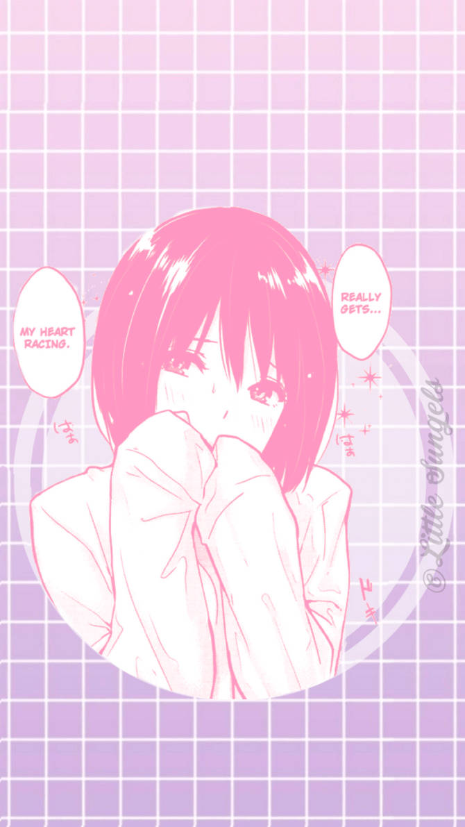 Sevimli Pembe Estetik Anime Kızı Duvar Kağıdı. — Pembe estetik GIF Duvar Kağıdı