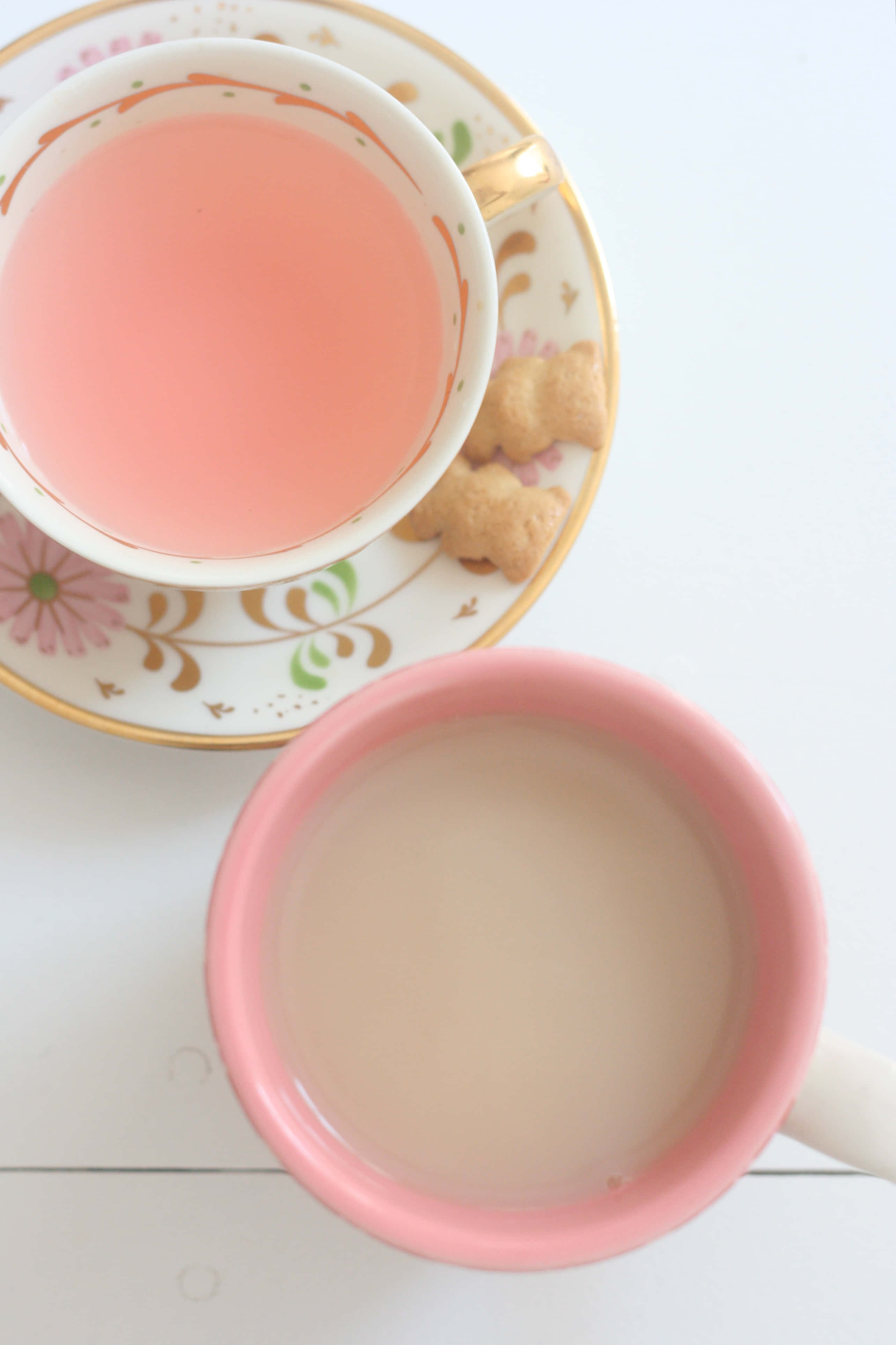 Ferahlatıcı Bir Pembe Çay Sizi Bekliyor Duvar Kağıdı