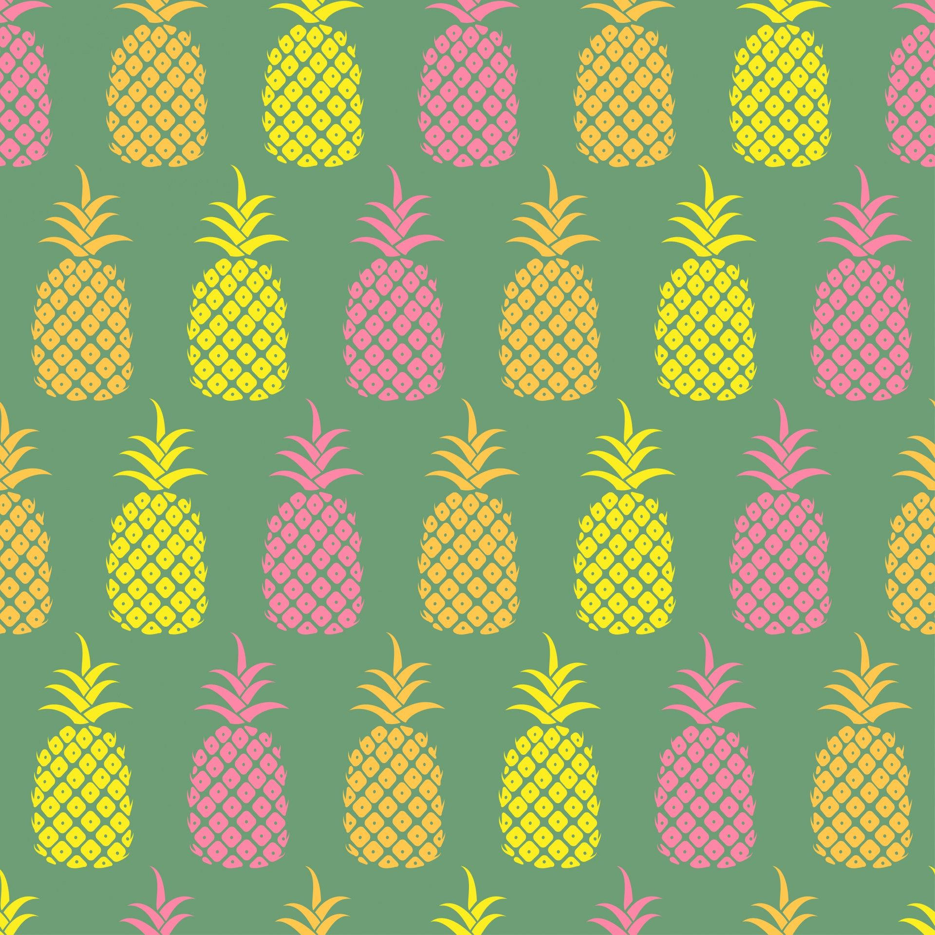 Ferahlatıcı Renkli Ananas Deseni Duvar Kağıdı