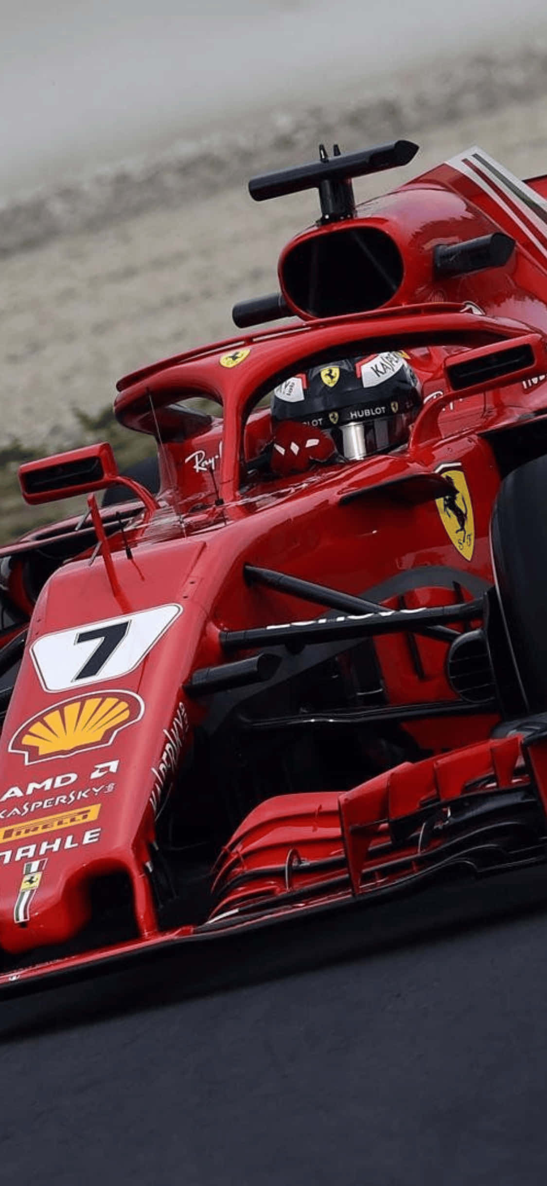 Ferrari Kaskı iPhone Xs F1 2018 Arka Planı Duvar Kağıdı