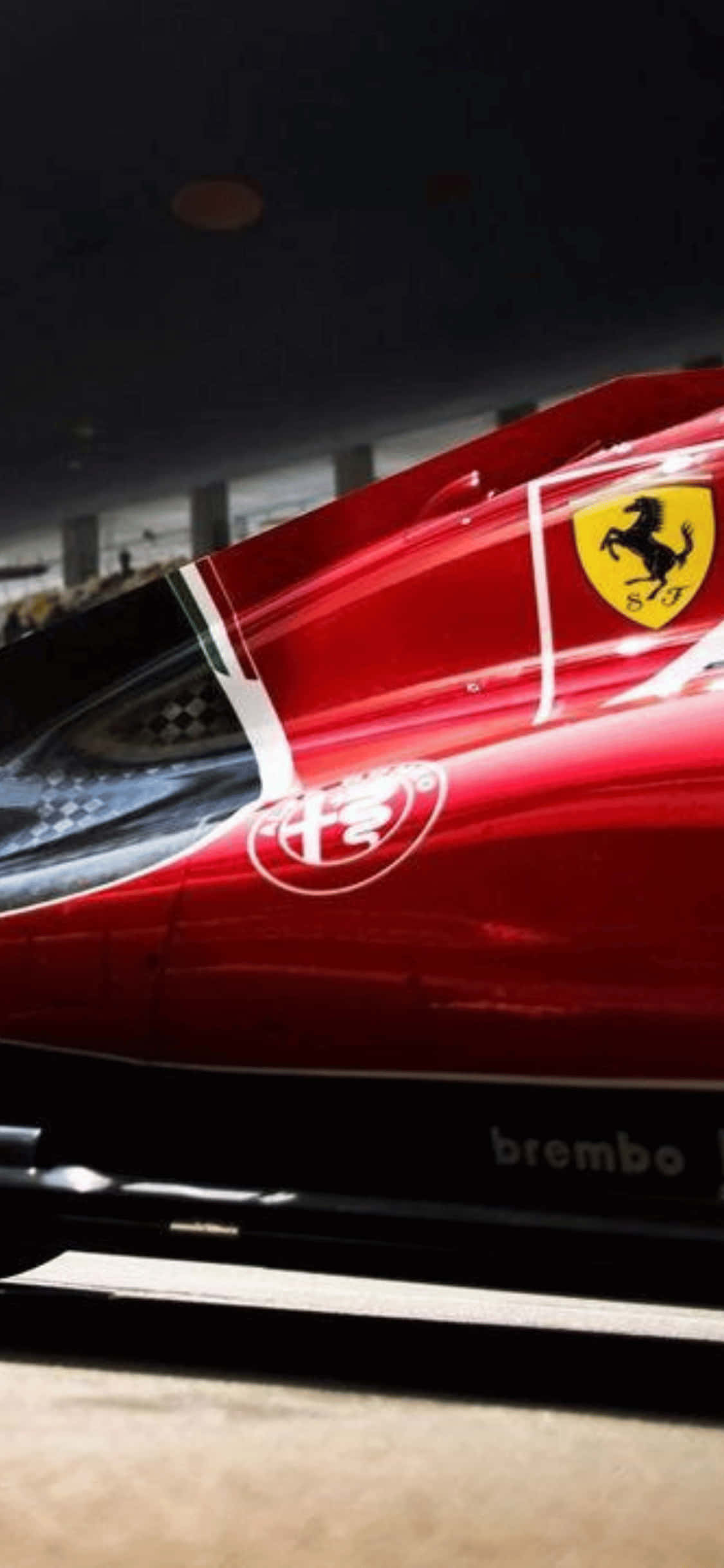 Ferrari Yan Tarafta iPhone Xs F1 2018 Arka Planı Duvar Kağıdı
