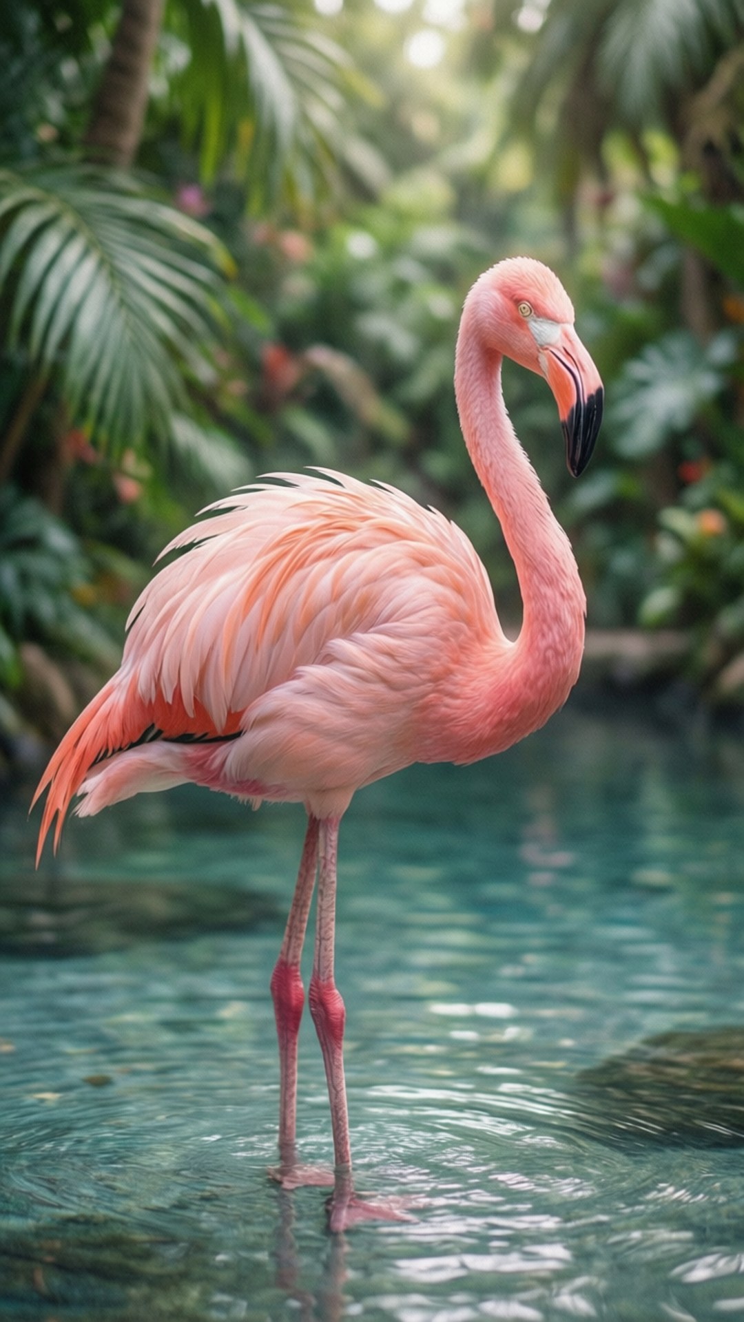 Flamingo Rüyası Pembe Duvar Kağıdı