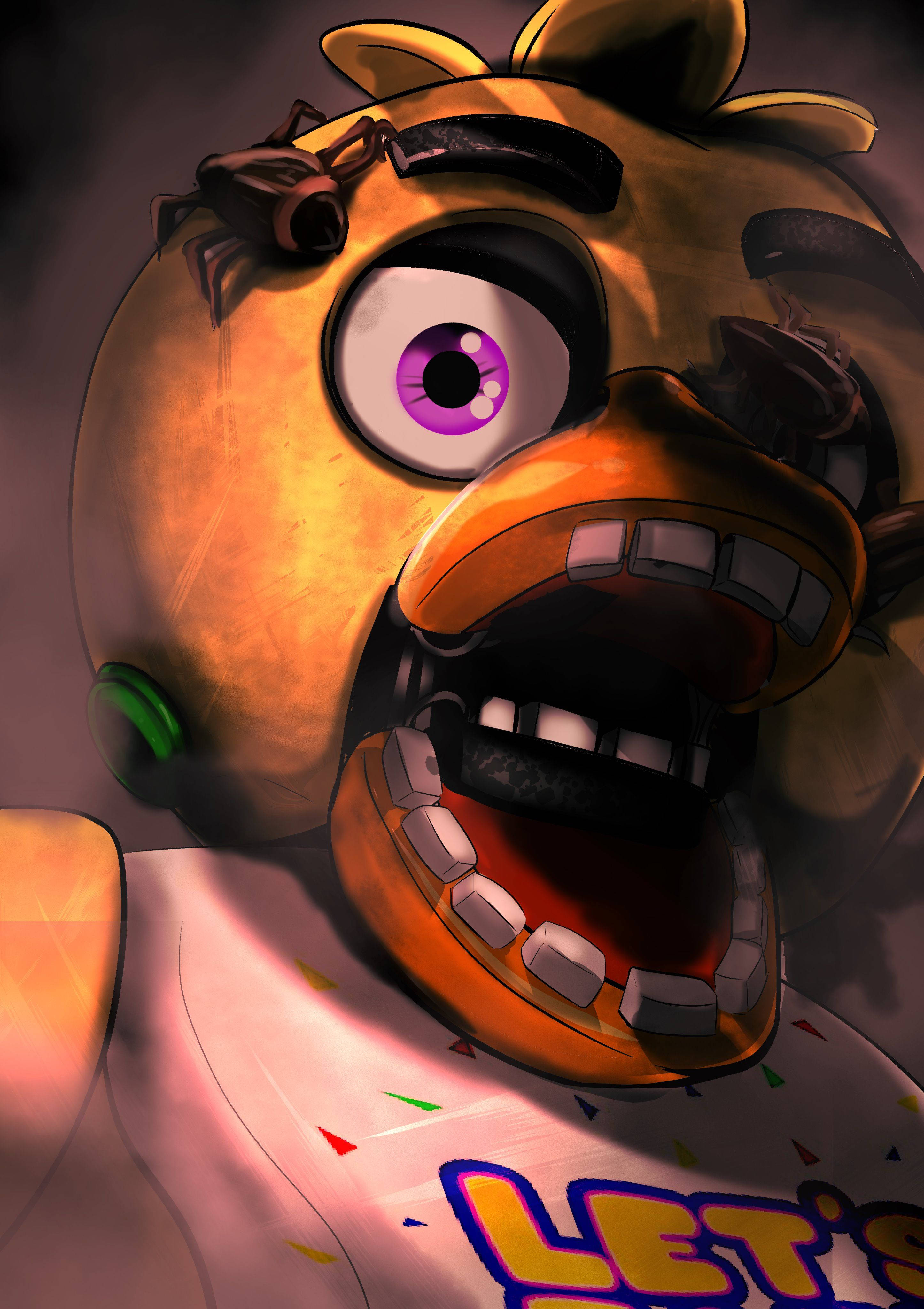 FNAF Chica Dijital Sanat Duvar Kağıdı
