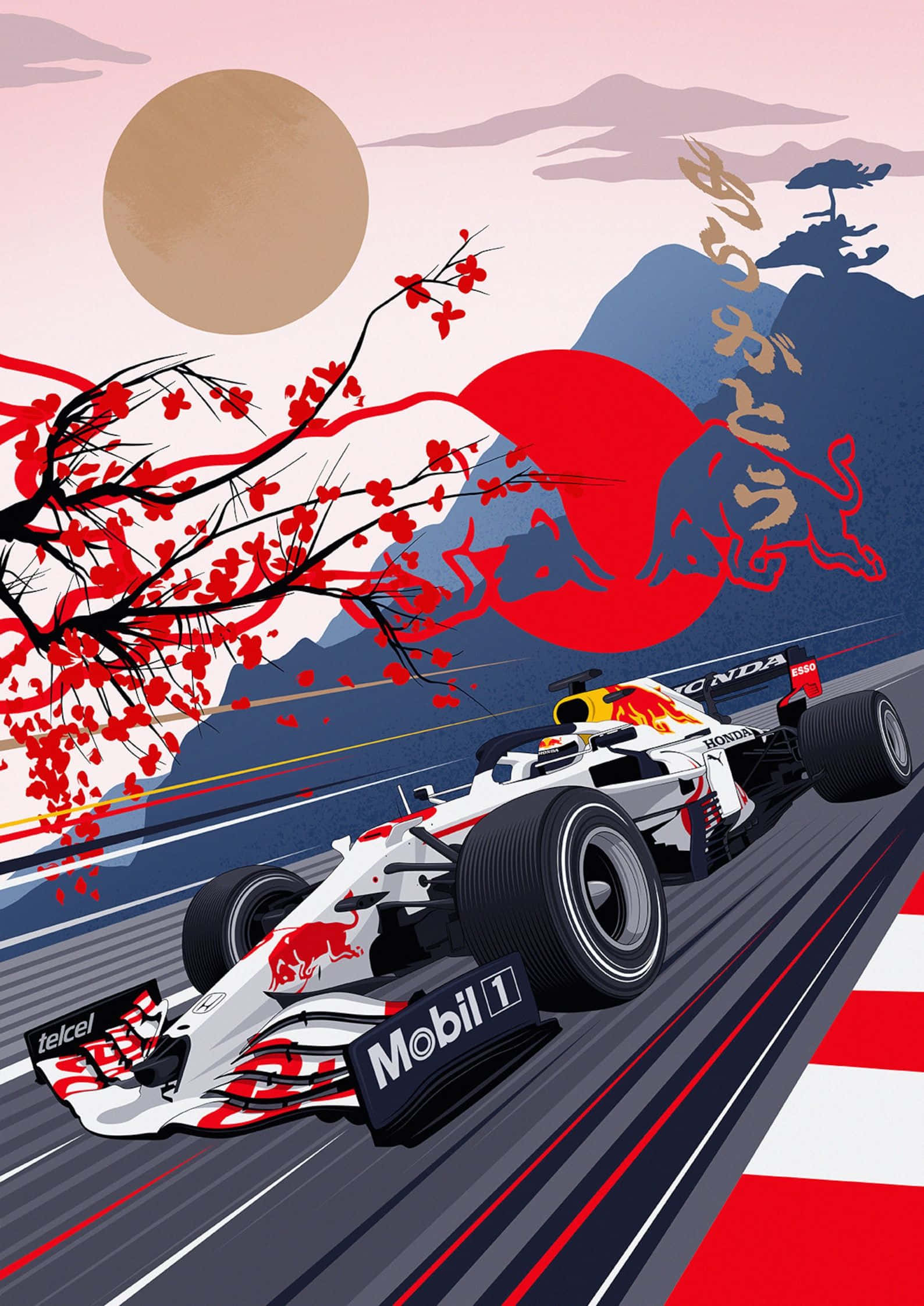 Formula 1 ve iPhone ile bitiş çizgisini hızla geçin Duvar Kağıdı