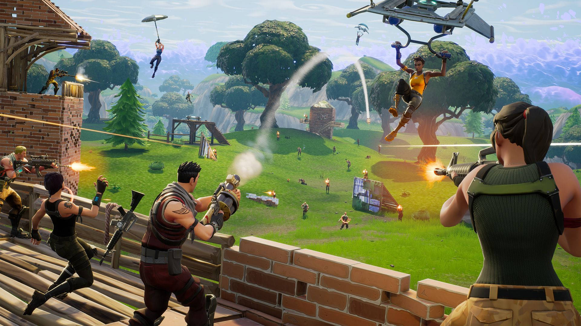 Sınırlı süreli yeni Fortnite battle royale modu 50'ye 50 HD duvar kağıdı.