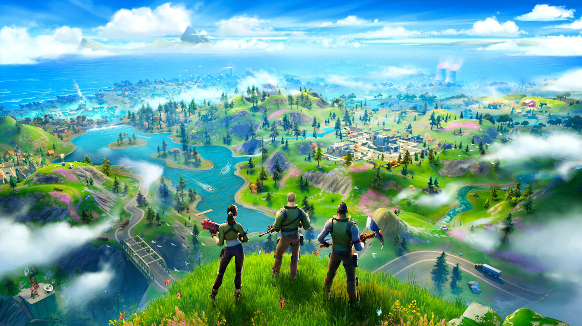 Fortnite Battle Royale Masaüstü Oynanış Haritası Duvar Kağıdı