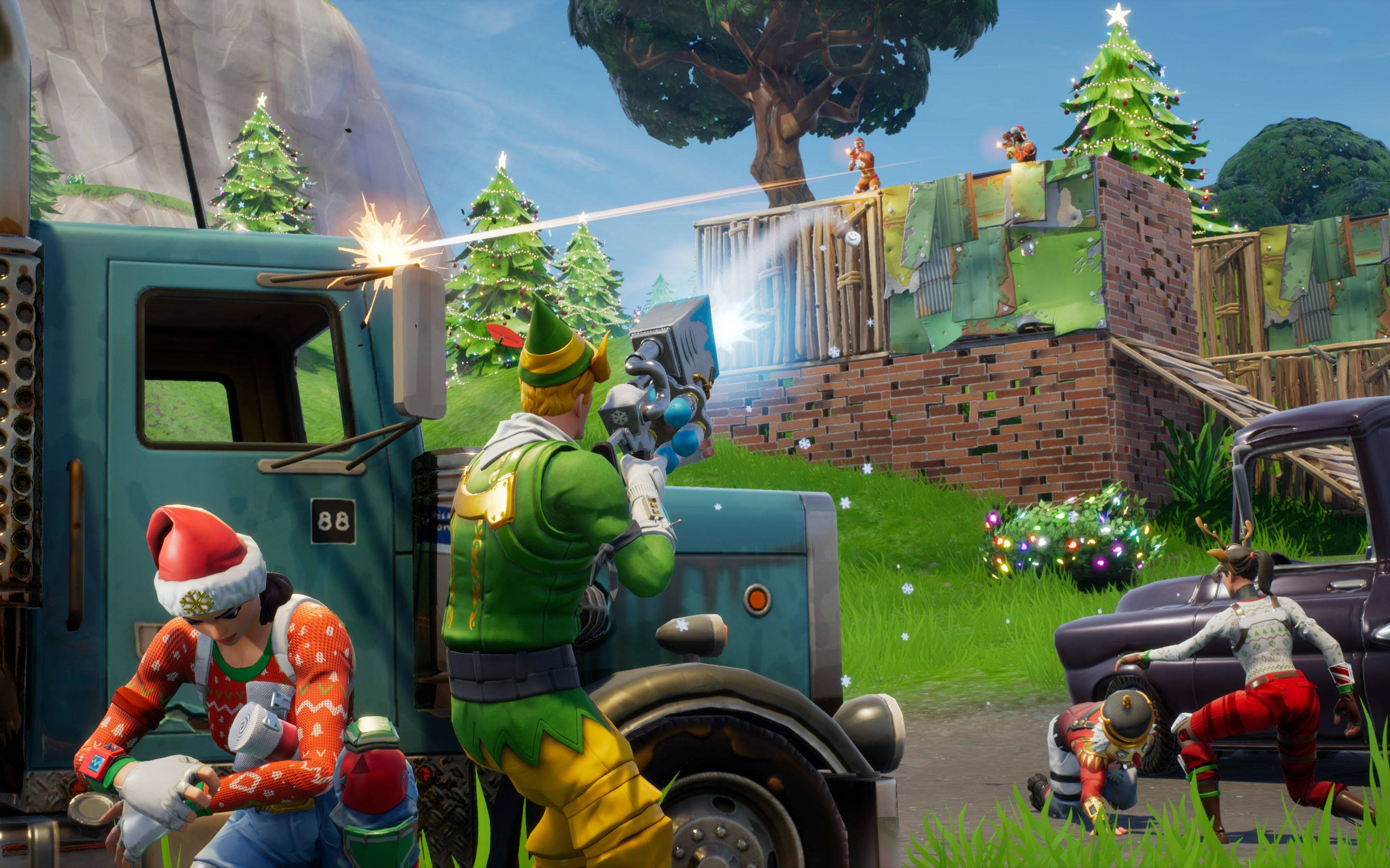 Fortnite'ın Winter Royale turnuvasında en iyi eSpor oyuncularıyla savaş! Duvar Kağıdı