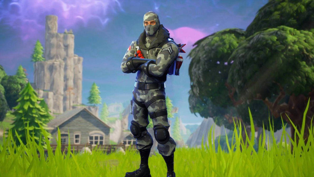Fortnite oyununda Havoc görünümünde bir karakter duvar kağıdı.