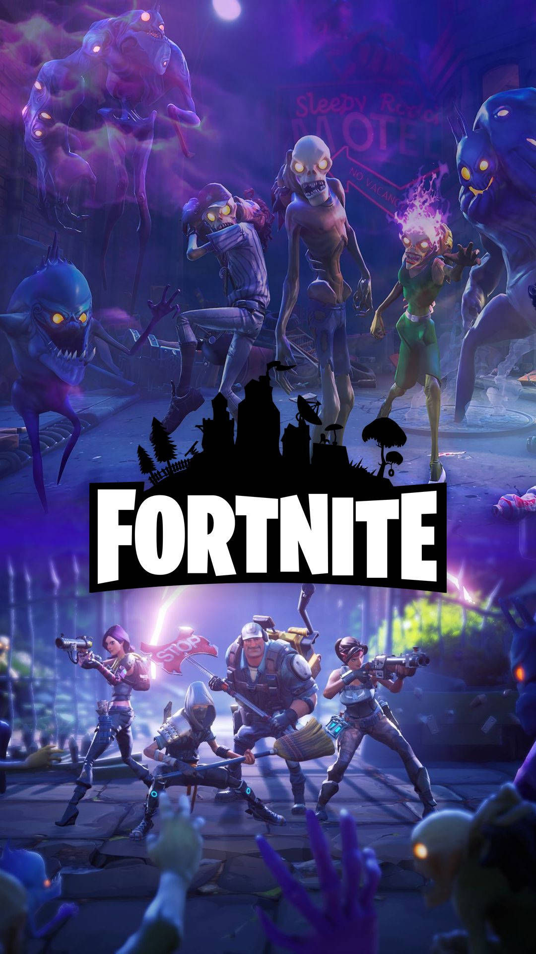 Fortnite'ta Zombi Sürüsüne Çok Yaklaşma Duvar Kağıdı