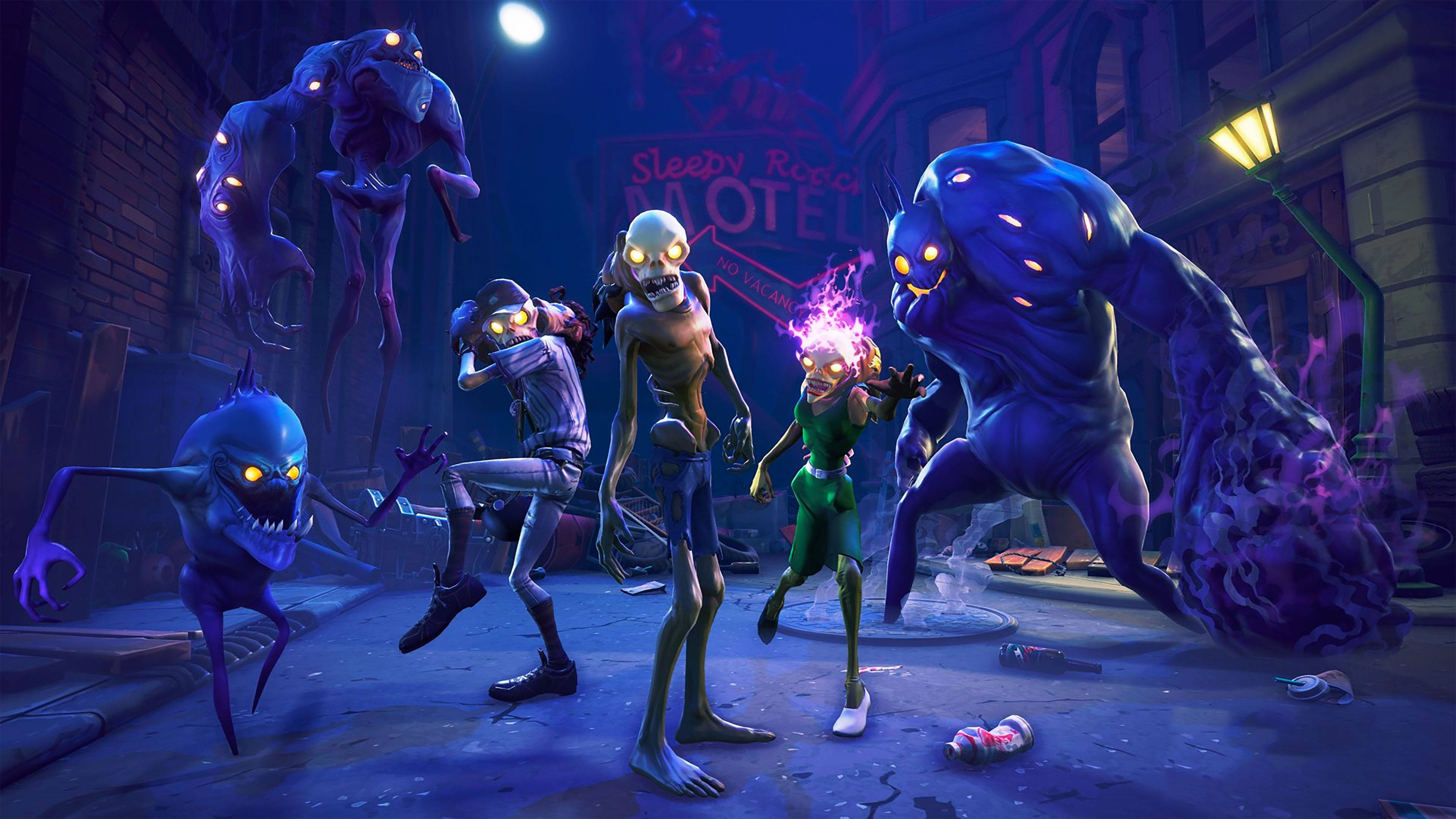 Fortnite Zombilerine ve Mini Patronlara Karşı Savaşa Hazırlanın Duvar Kağıdı