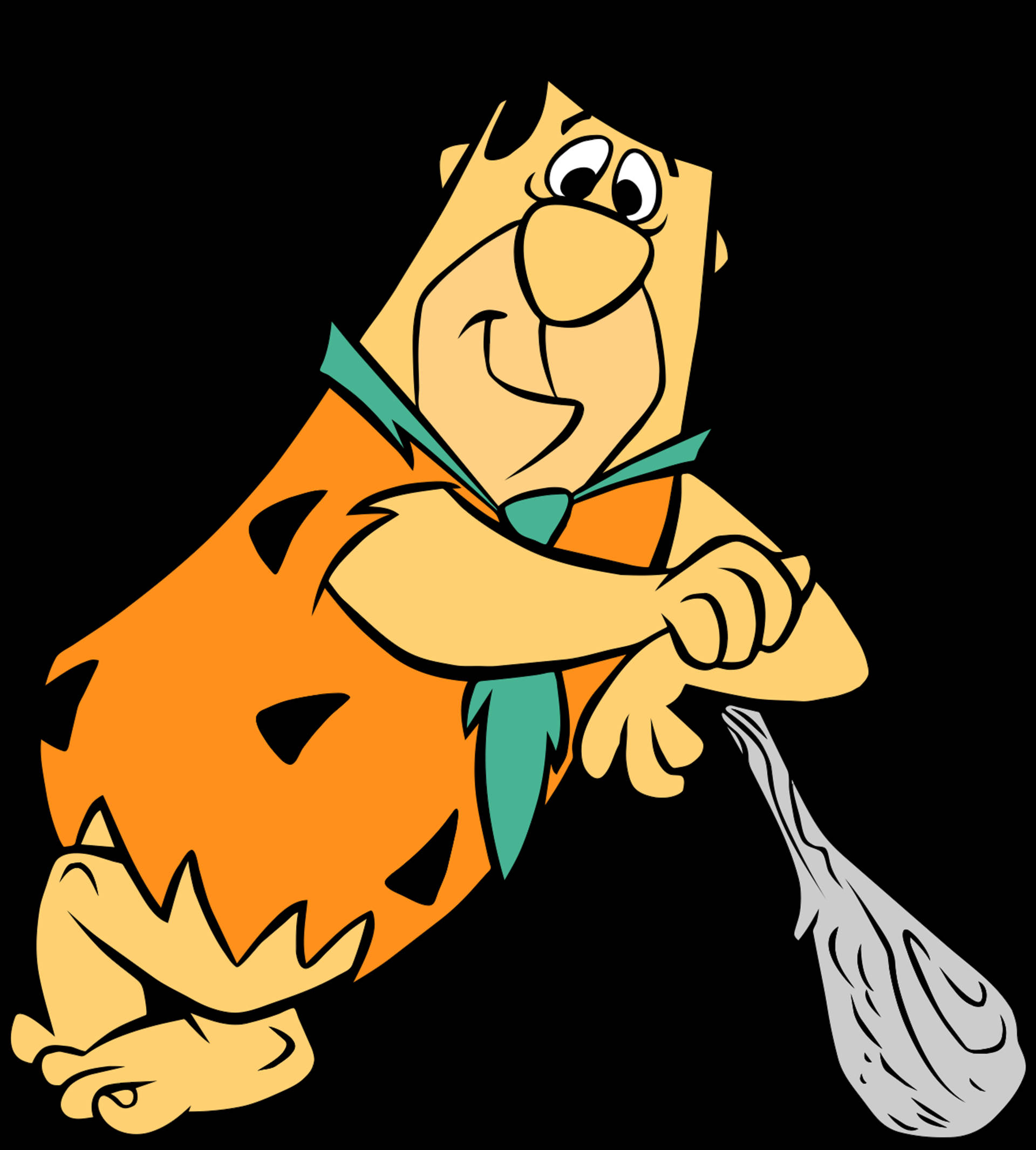 Fred Flintstone Yarasa Çizimi Duvar Kağıdı