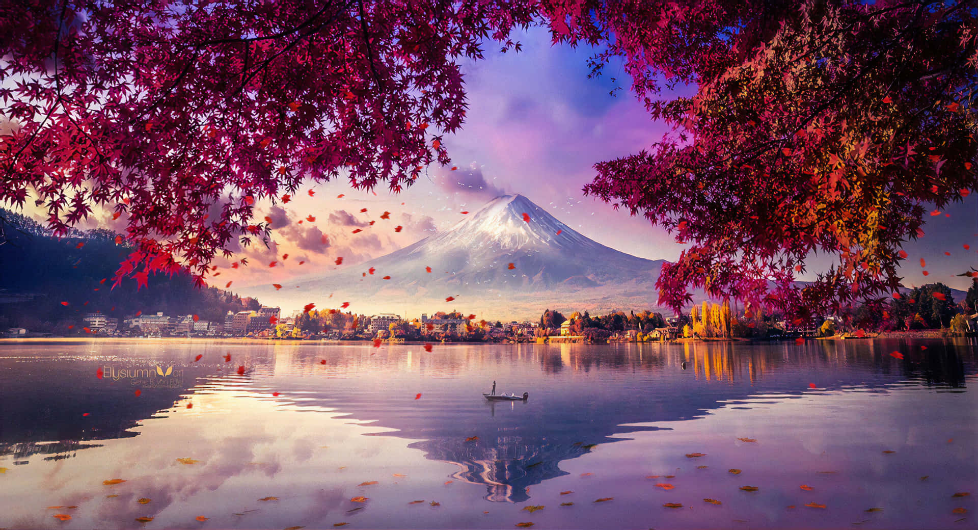 Fuji Gölü 4K Duvar Kağıdı