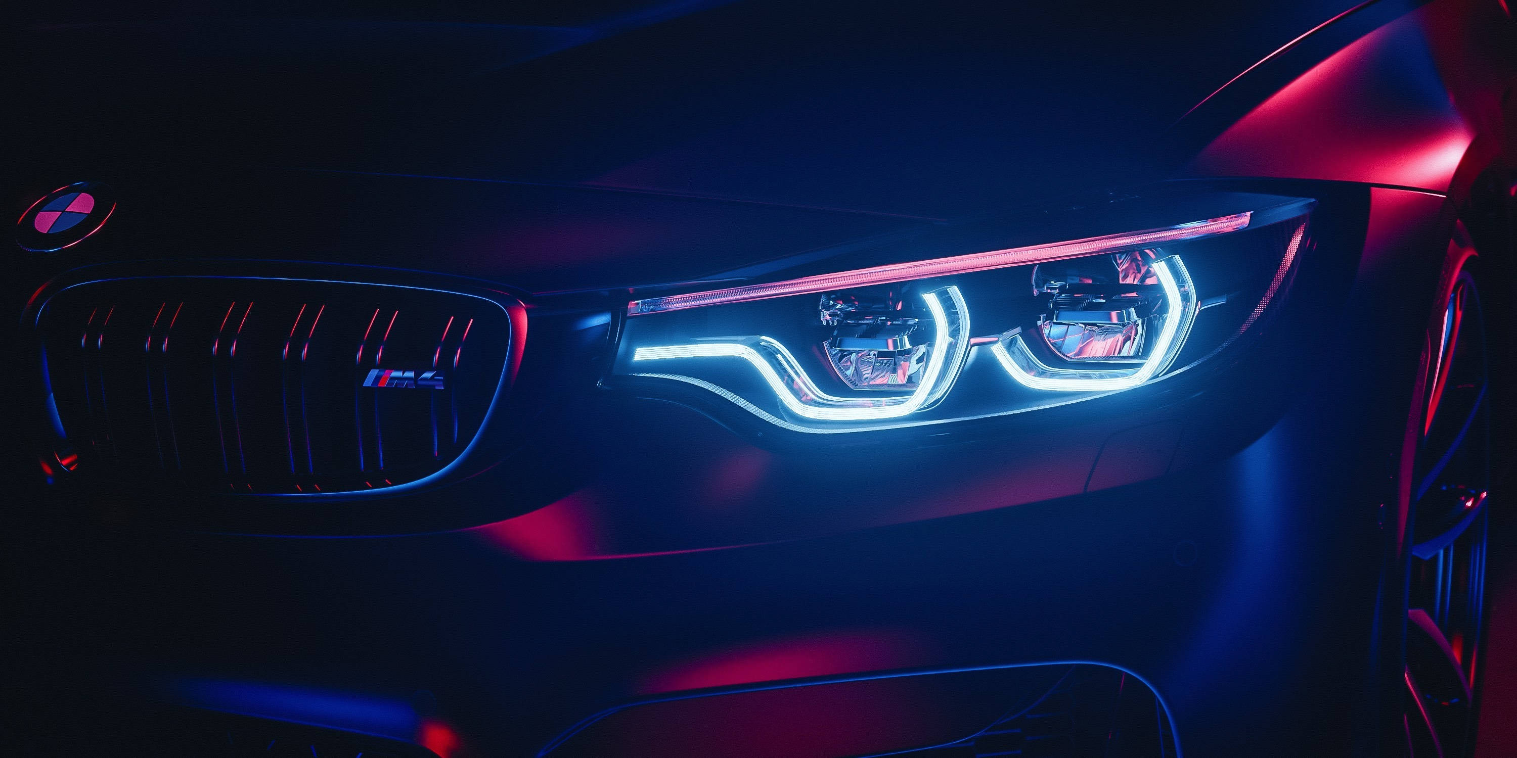 Full HD BMW M4 Farları Duvar Kağıdı