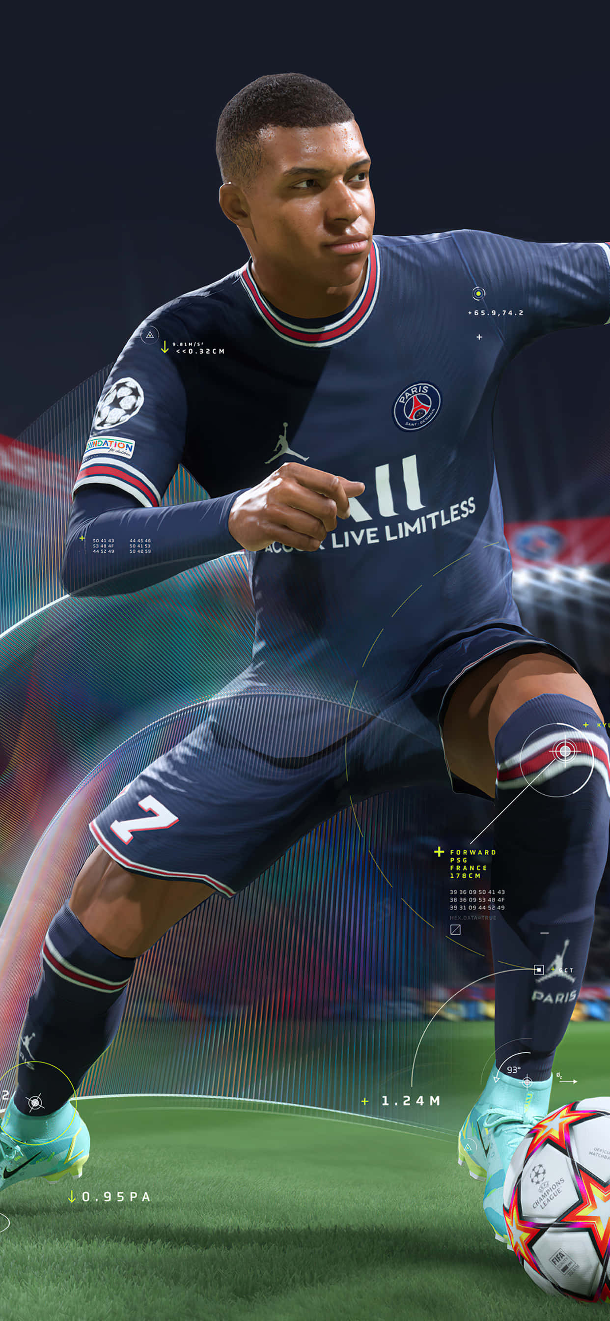 Futbol Fenomeni Kylian Mbappe Aksiyonda Duvar Kağıdı