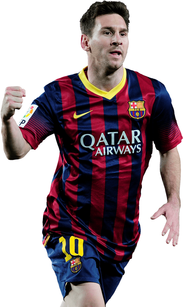 Futbolcu Aksiyonda Barcelona Formasıyla Duvar Kağıdı