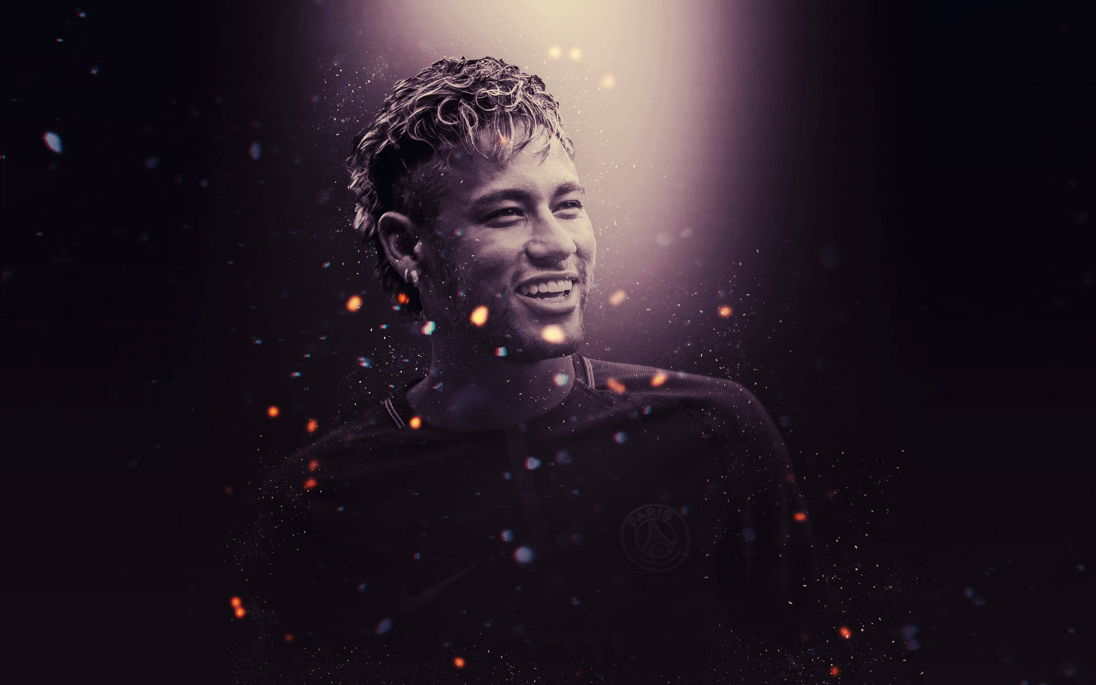 Futbolcu Neymar 4K Benekli Duvar Kağıdı
