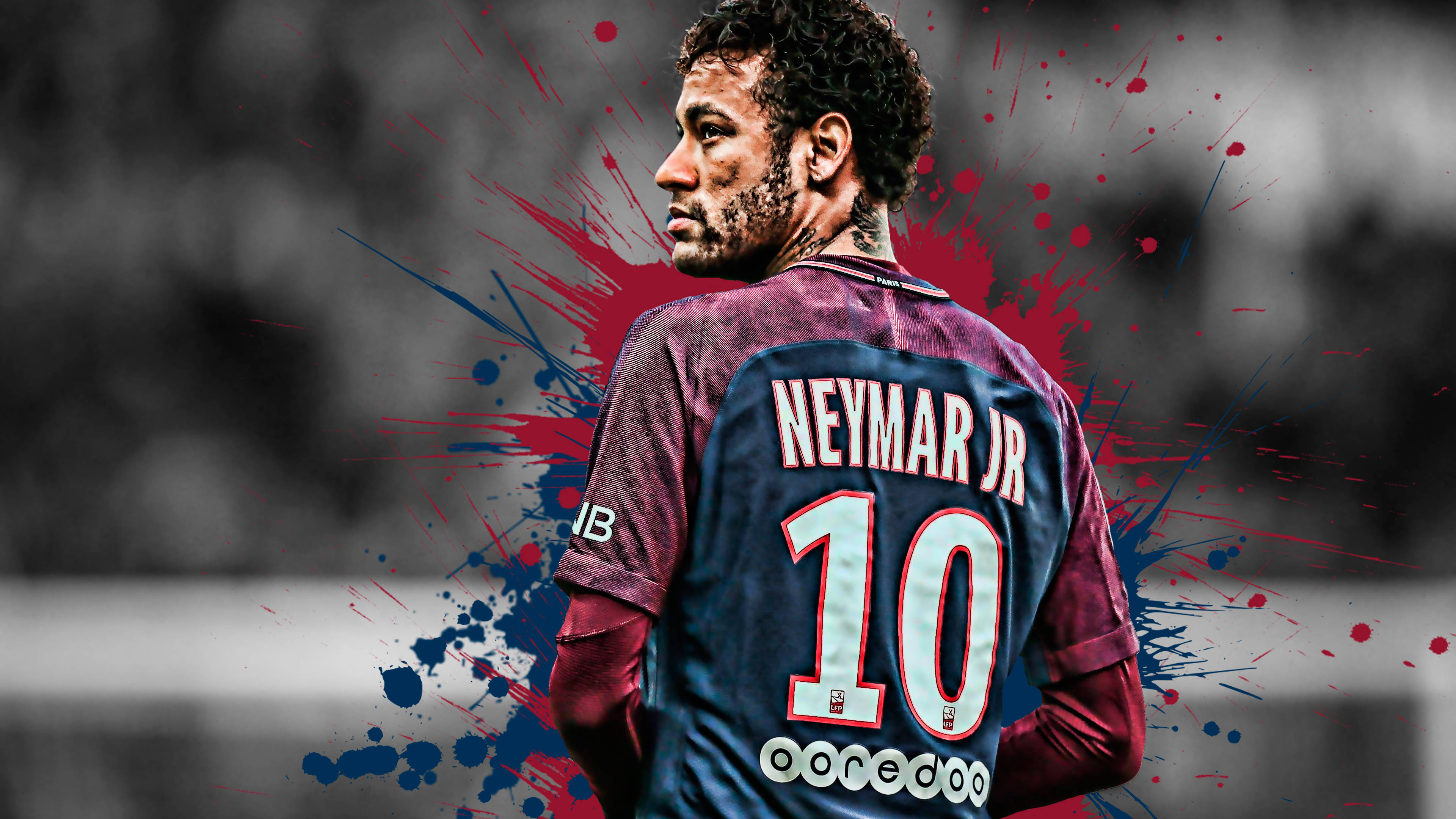 Futbolcu Neymar Arkadan Görünüm Duvar Kağıdı
