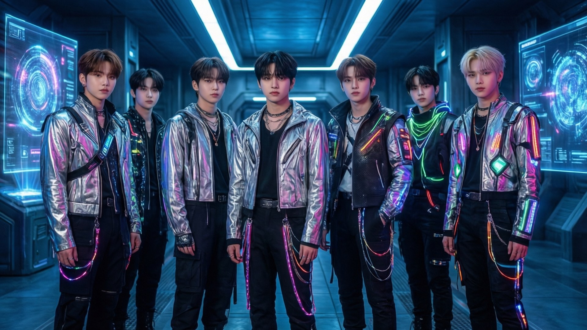 Fütüristik Kpop Siberpunk Duvar Kağıdı