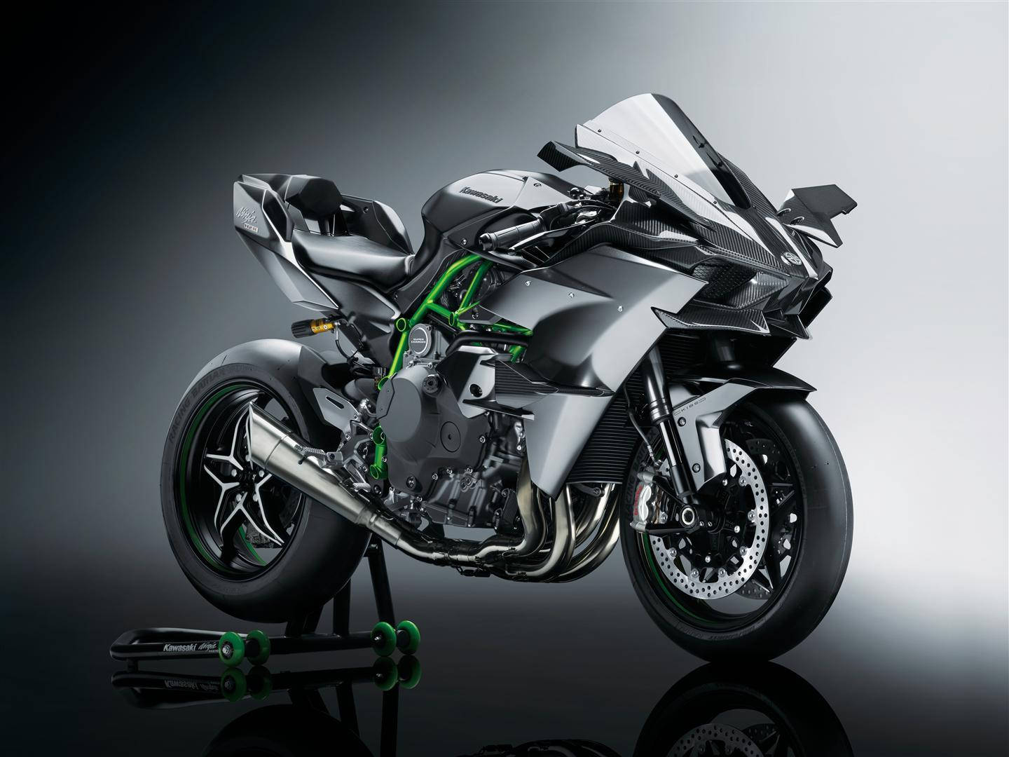 Fütüristik Siyah Kawasaki H2r Duvar Kağıdı