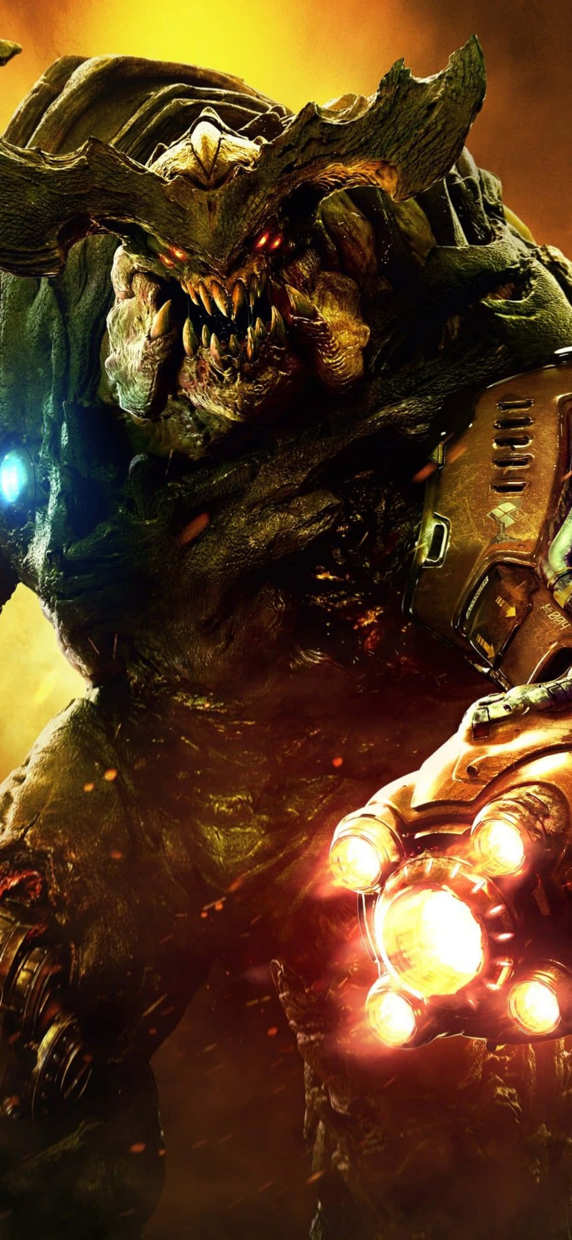 Füzeler Şeytan Doom iPhone Xs Arka Planı Duvar Kağıdı