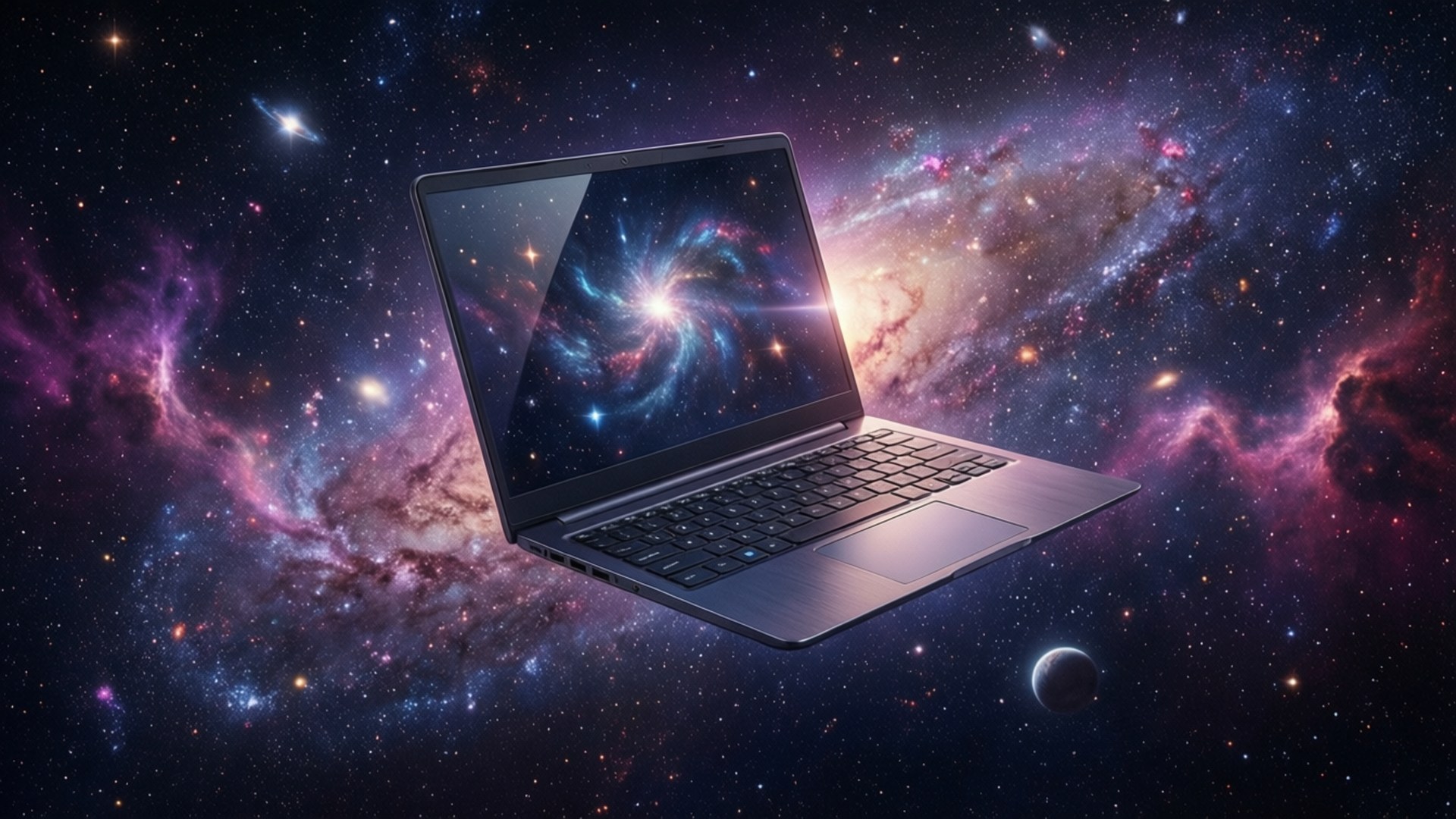 Galaktik Chromebook Yolculuğu Duvar Kağıdı