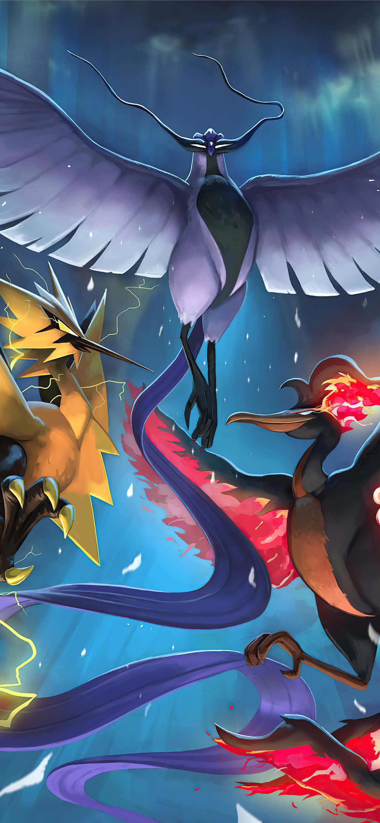 Galarian Articuno, Zapdos ve Moltres Duvar Kağıdı