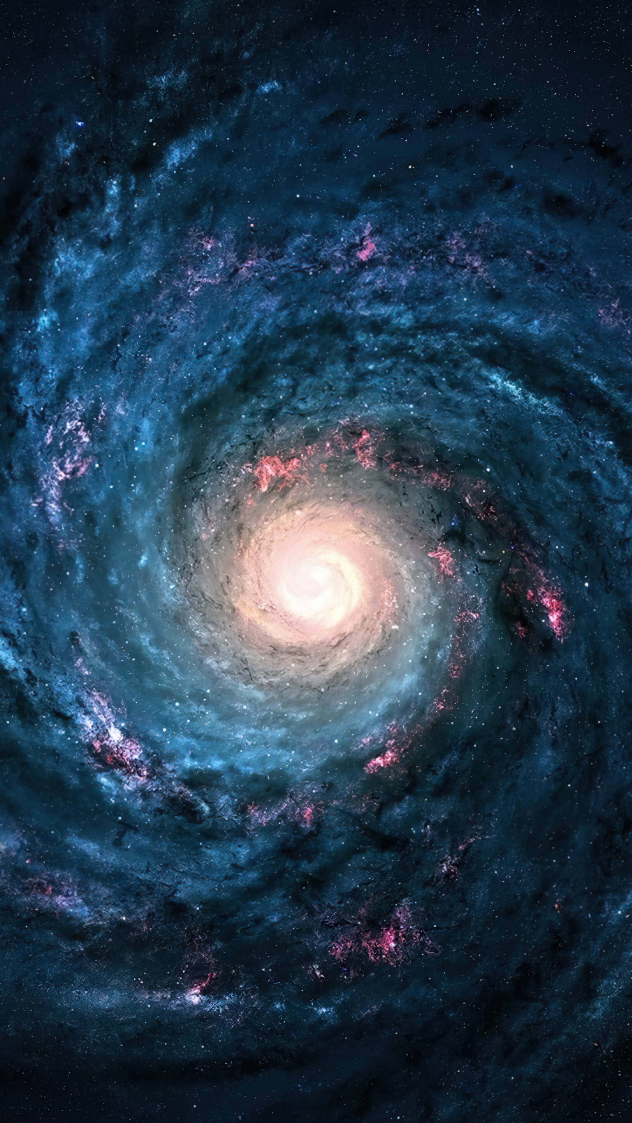 Galaxy’s Center In Space 4K Telefon Duvar Kağıdı