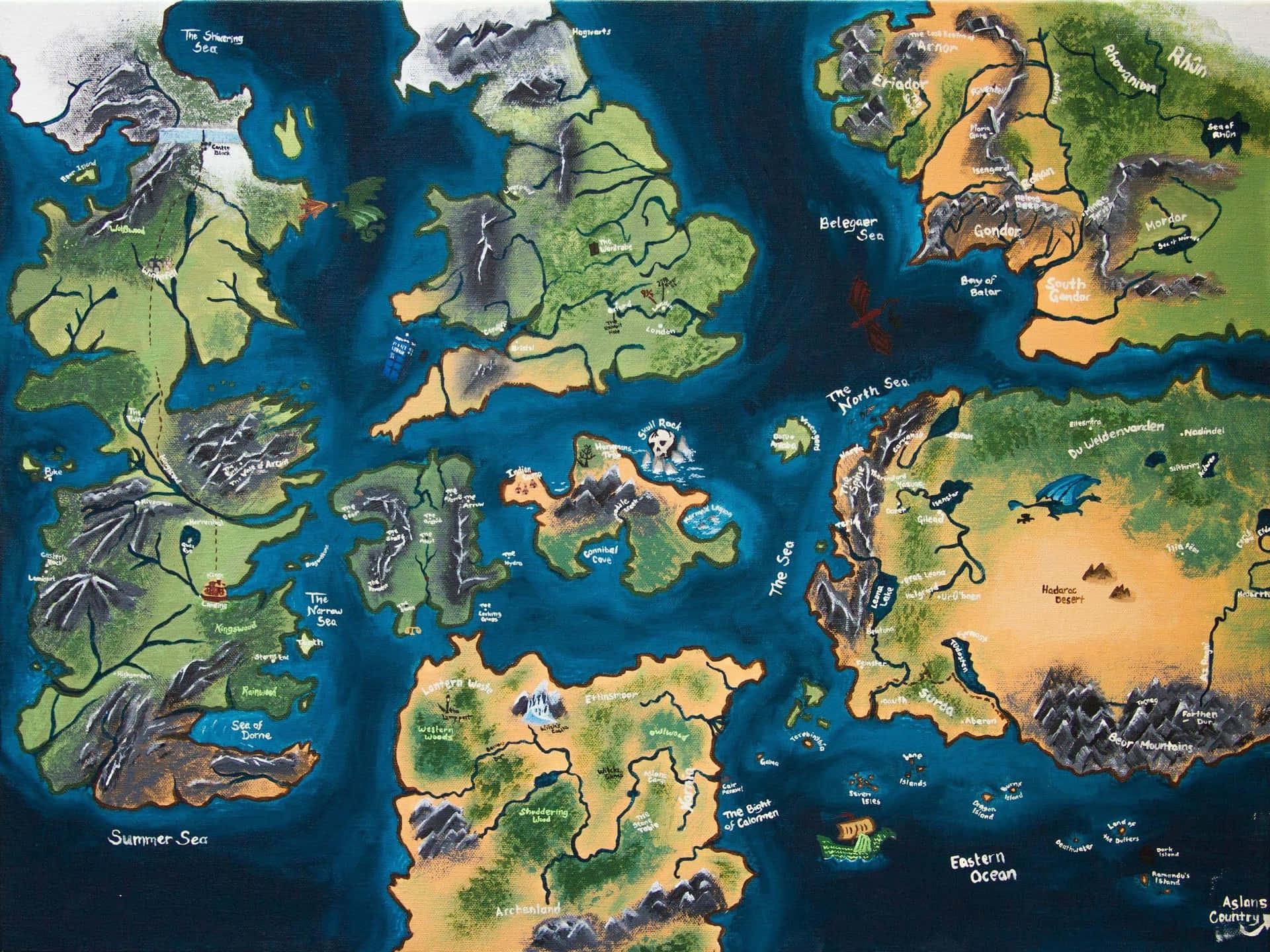 Game of Thrones Haritası — Game of thrones GIF Duvar Kağıdı