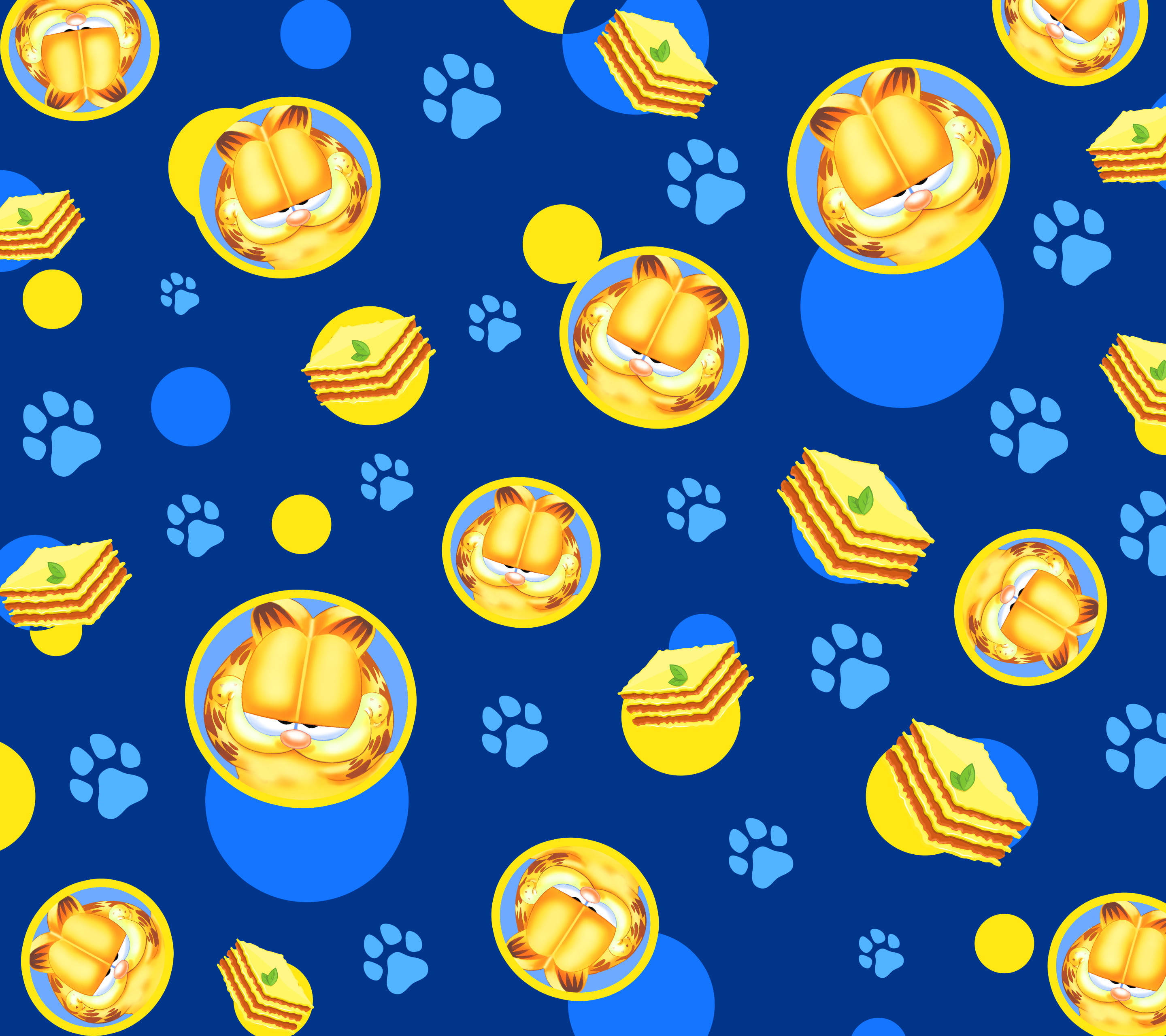 Garfield Havalı Desen Duvar Kağıdı