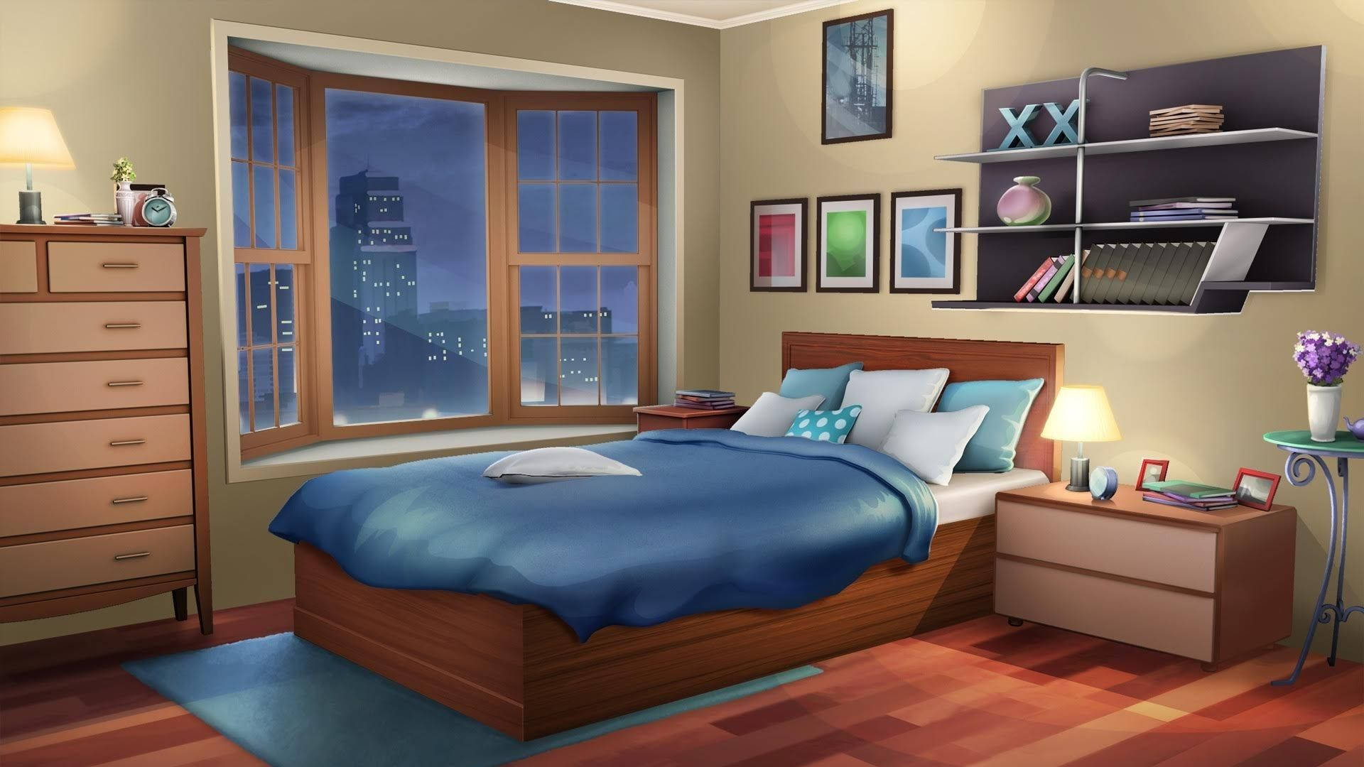 Gece Anime Odası Duvar Kağıdı