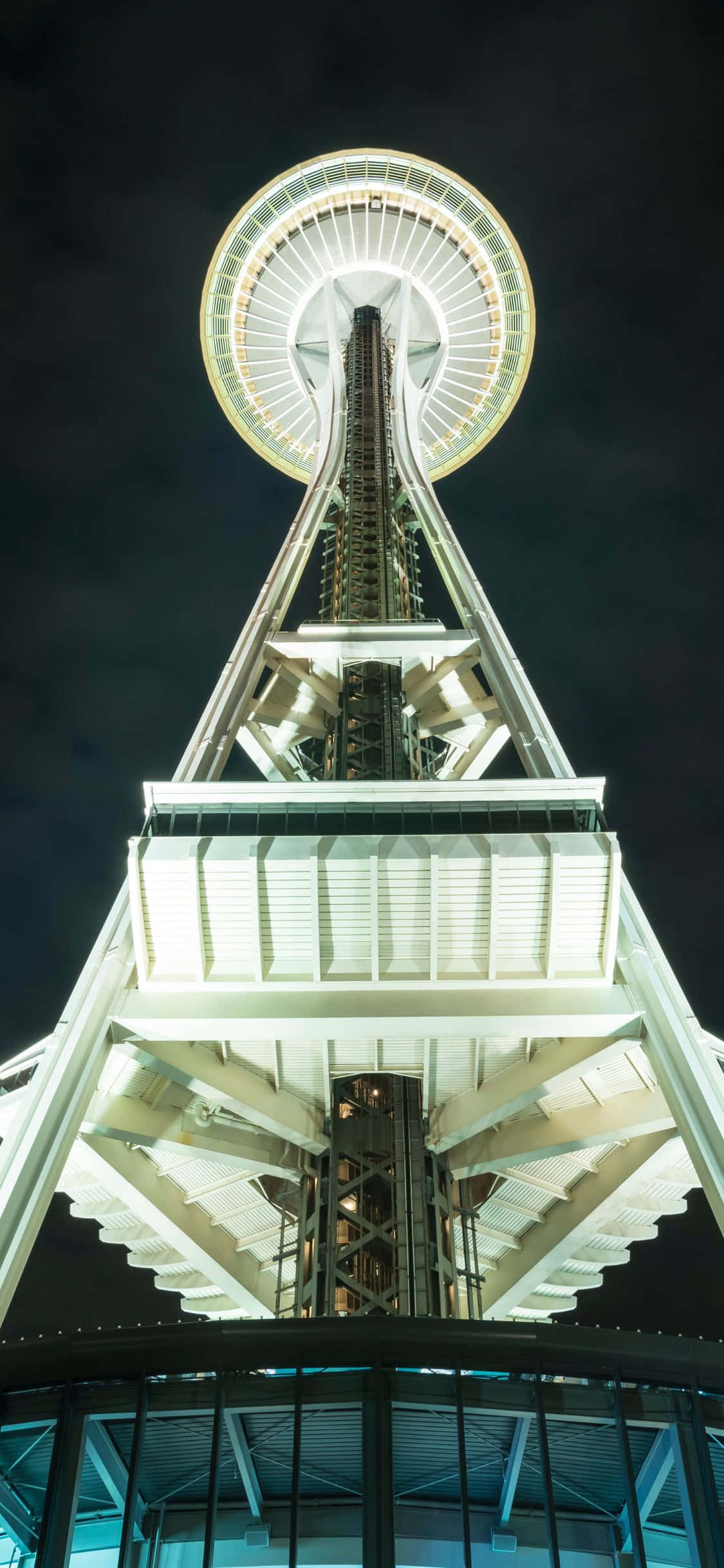 Gece Işıldayan Seattle Silüeti Duvar Kağıdı