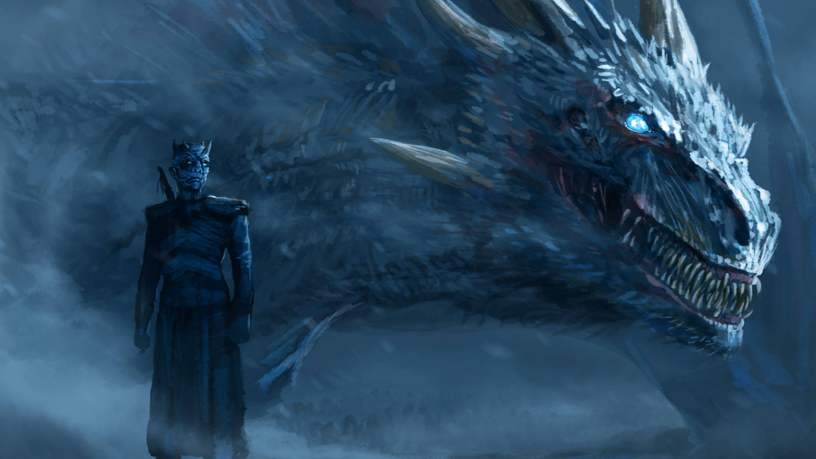 Gece Kralı, HBO'nun Game of Thrones'unda kışın karanlığına hükmediyor. Duvar Kağıdı