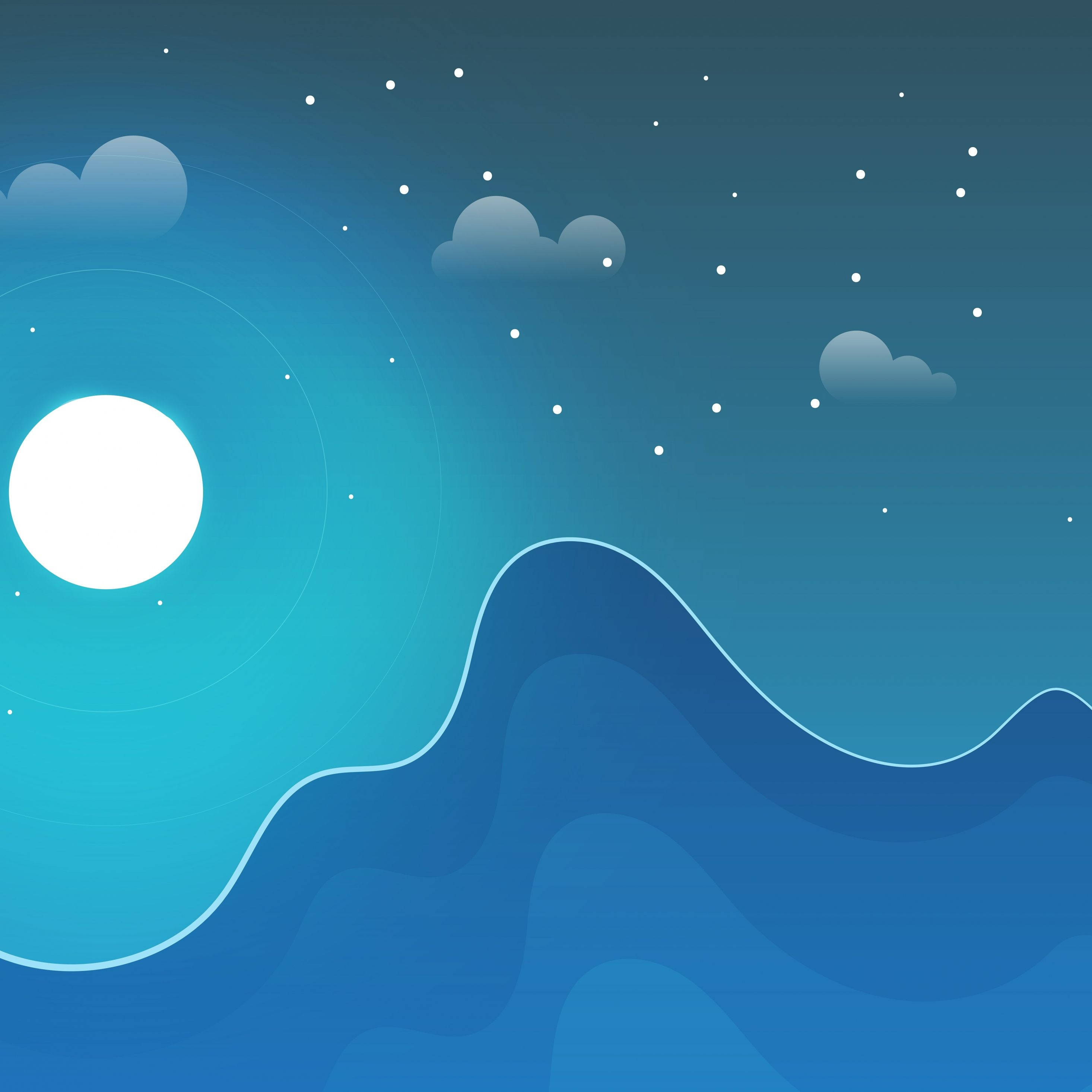 Gece Mavisi Estetik iPad Duvar Kağıdı