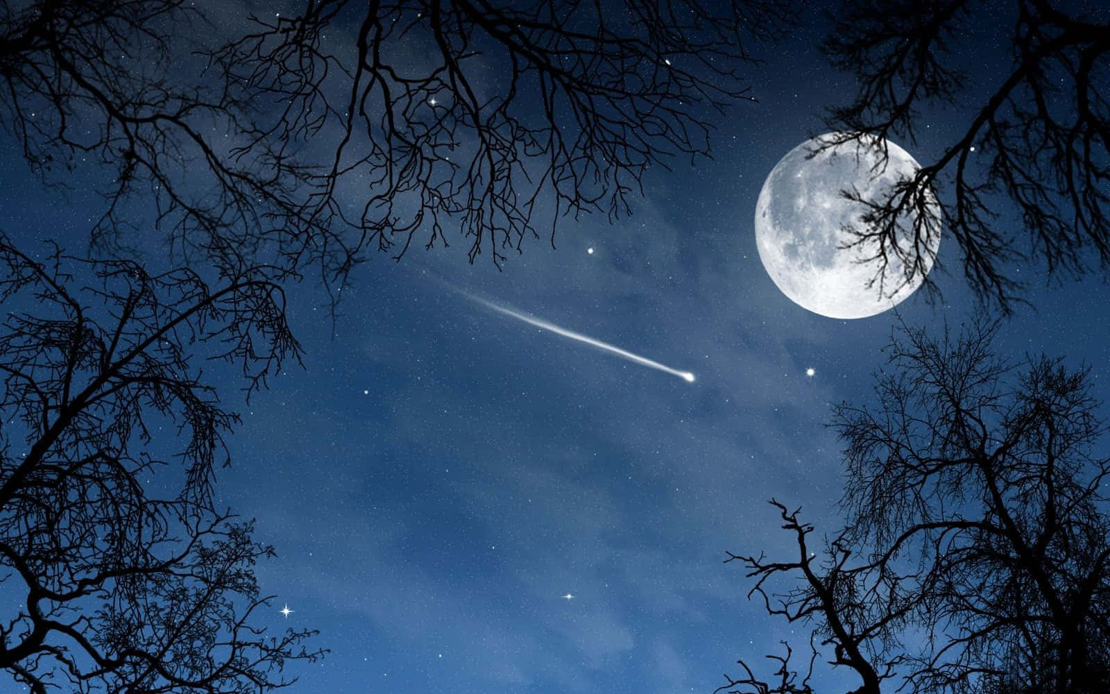 Gece Yarısının Sakin Huzurlu Güzelliği Duvar Kağıdı