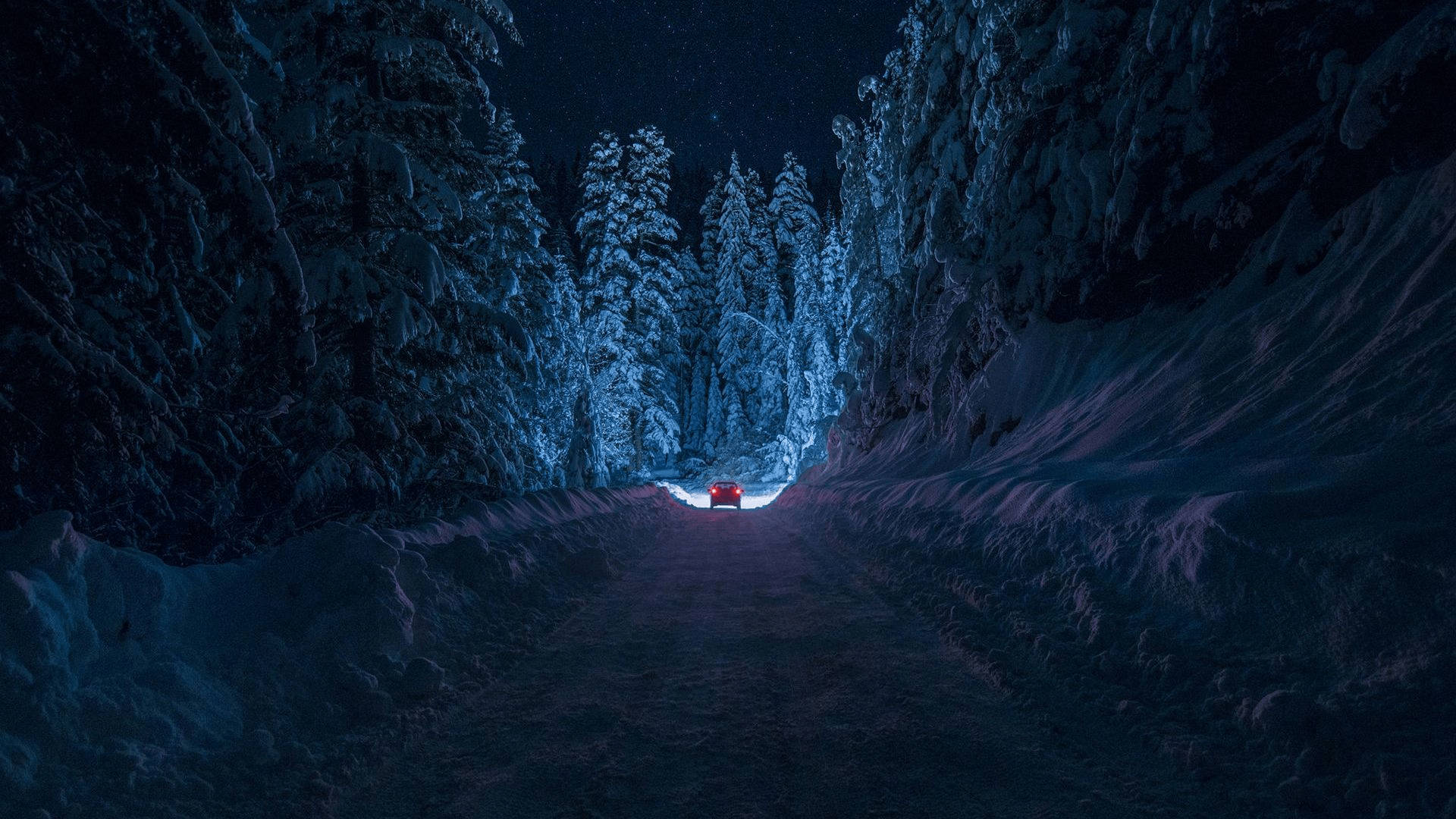 Gece Yolu Estetik Koyu Mavi HD Duvar Kağıdı