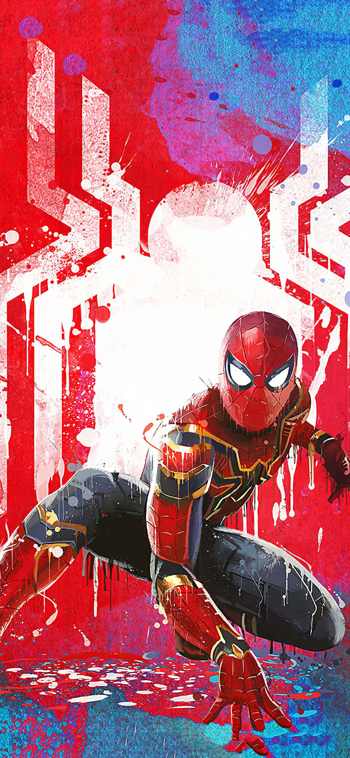 Gecede Destansı Bir Spiderman Duvar Resmi Duvar Kağıdı