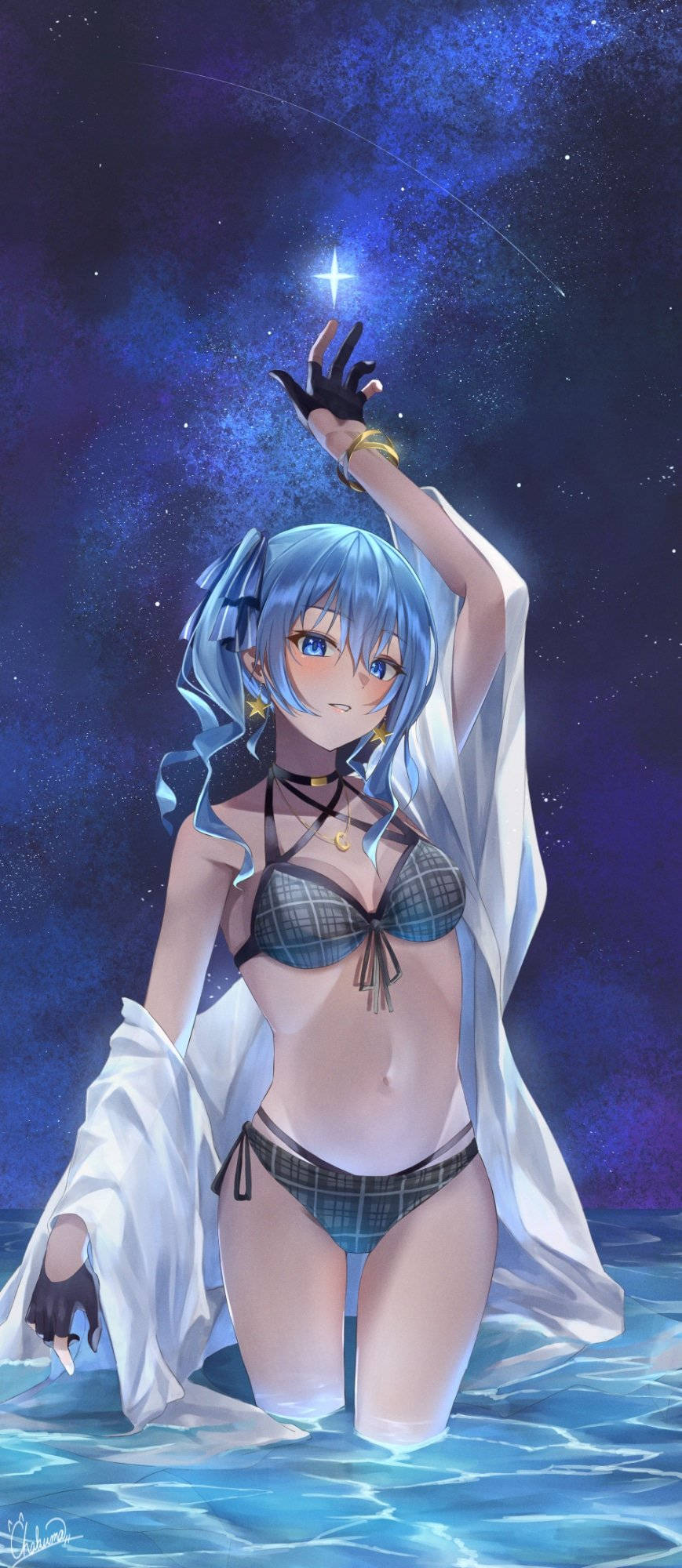 Geceleri Bikinili Anime Kızı Duvar Kağıdı