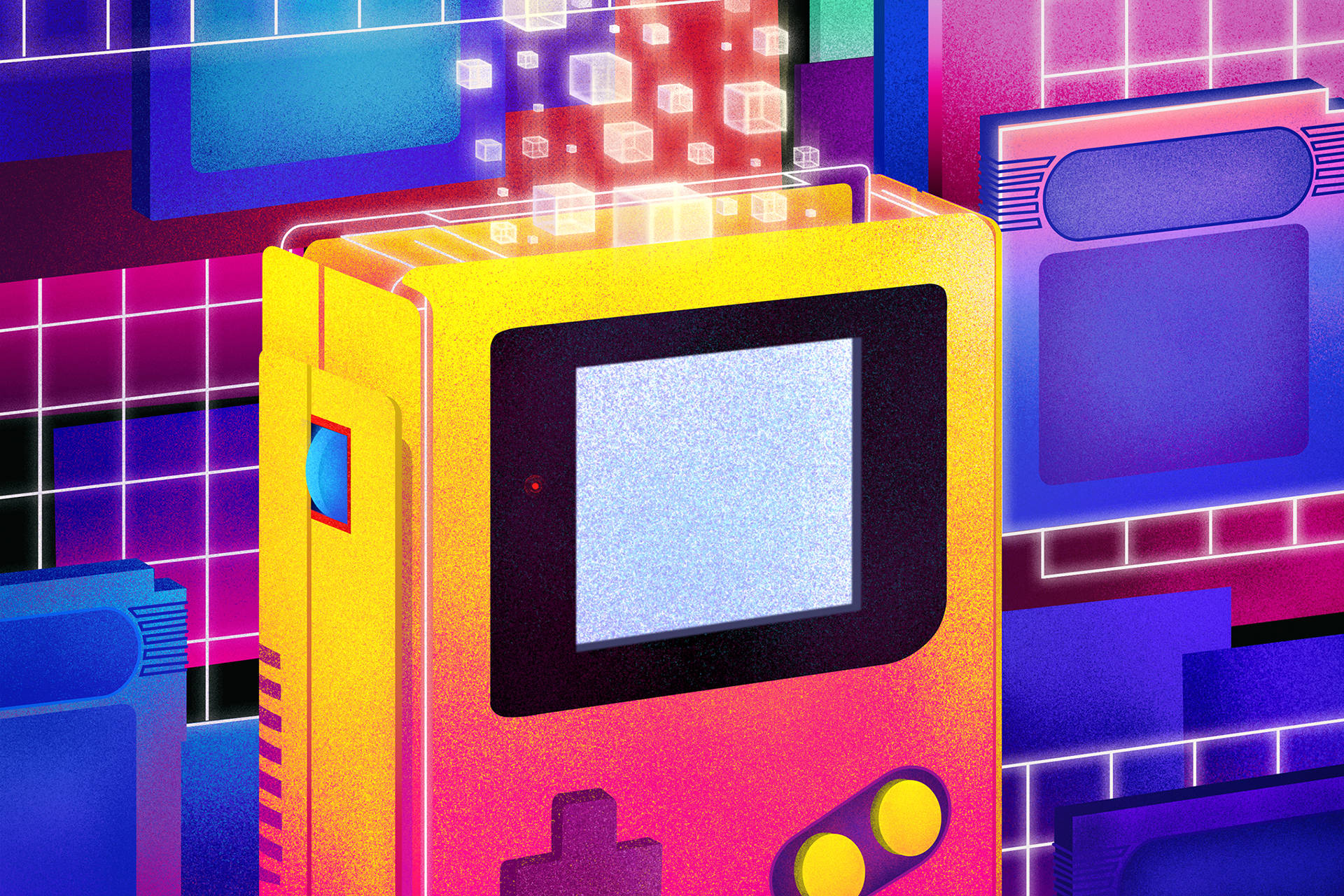 Geleceğe Dönük Game Boy Color Sanatı Duvar Kağıdı