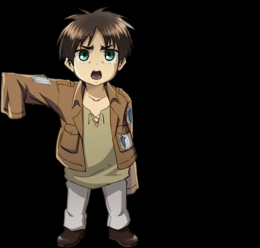 Genç Anime Karakteri Şaşkın İfade Duvar Kağıdı