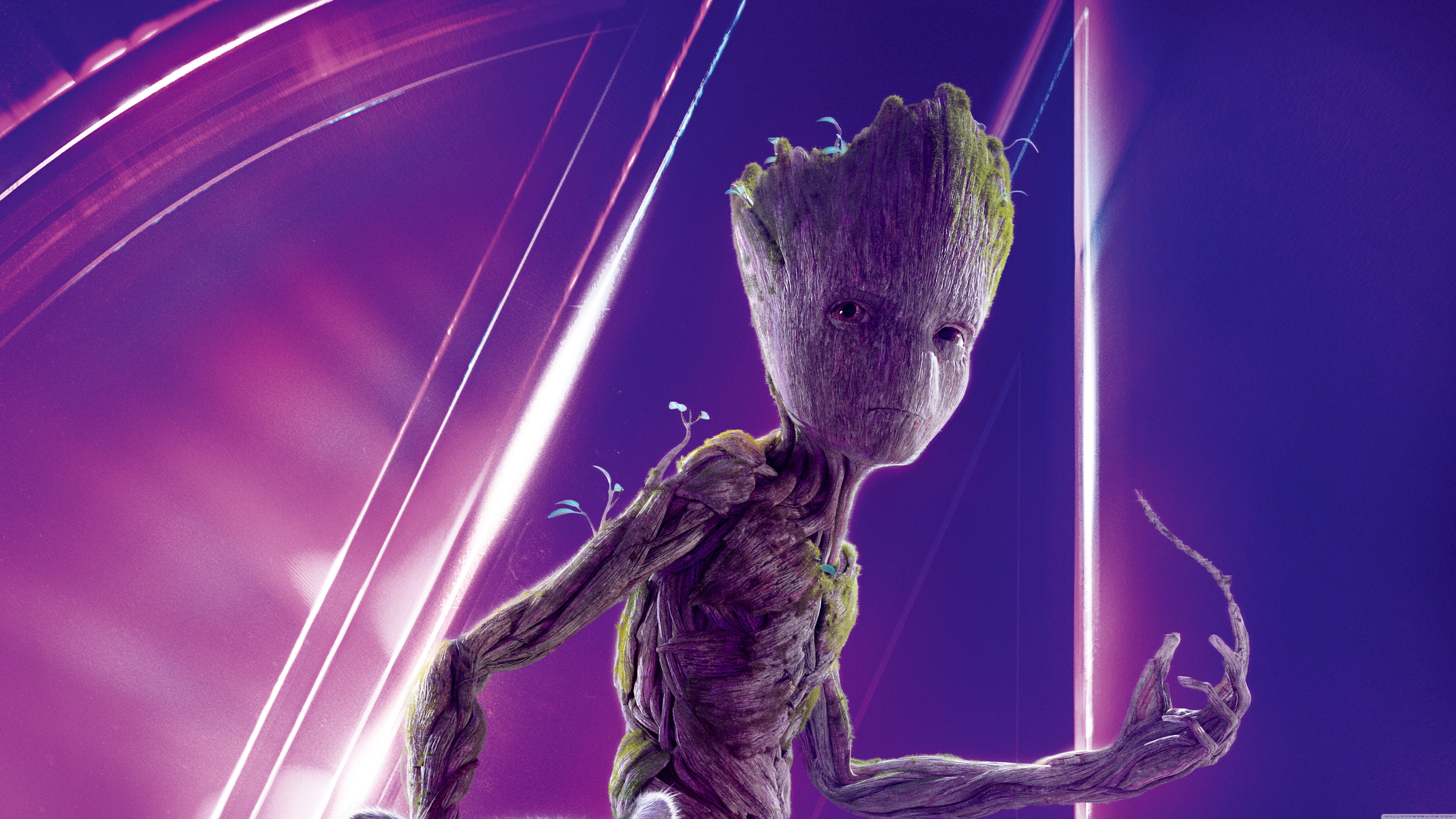 Genç Groot 4K Marvel iPhone Duvar Kağıdı