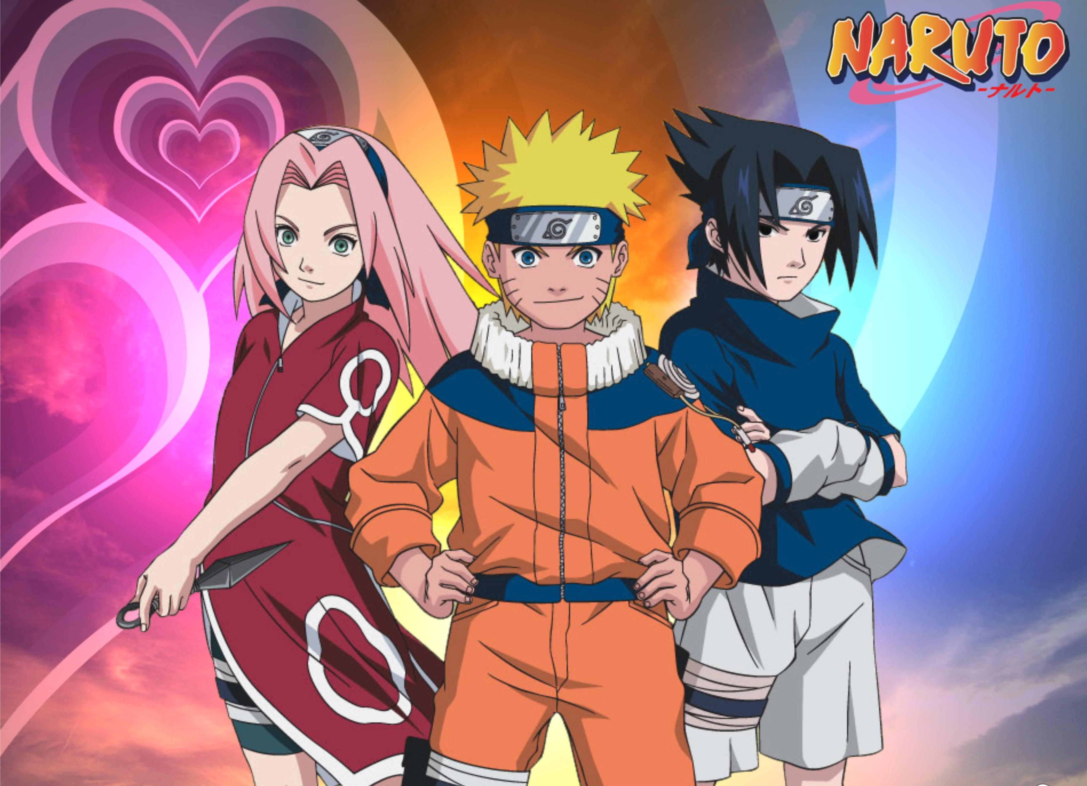 Genç Naruto, Sasuke ve Sakura Posteri Duvar Kağıdı