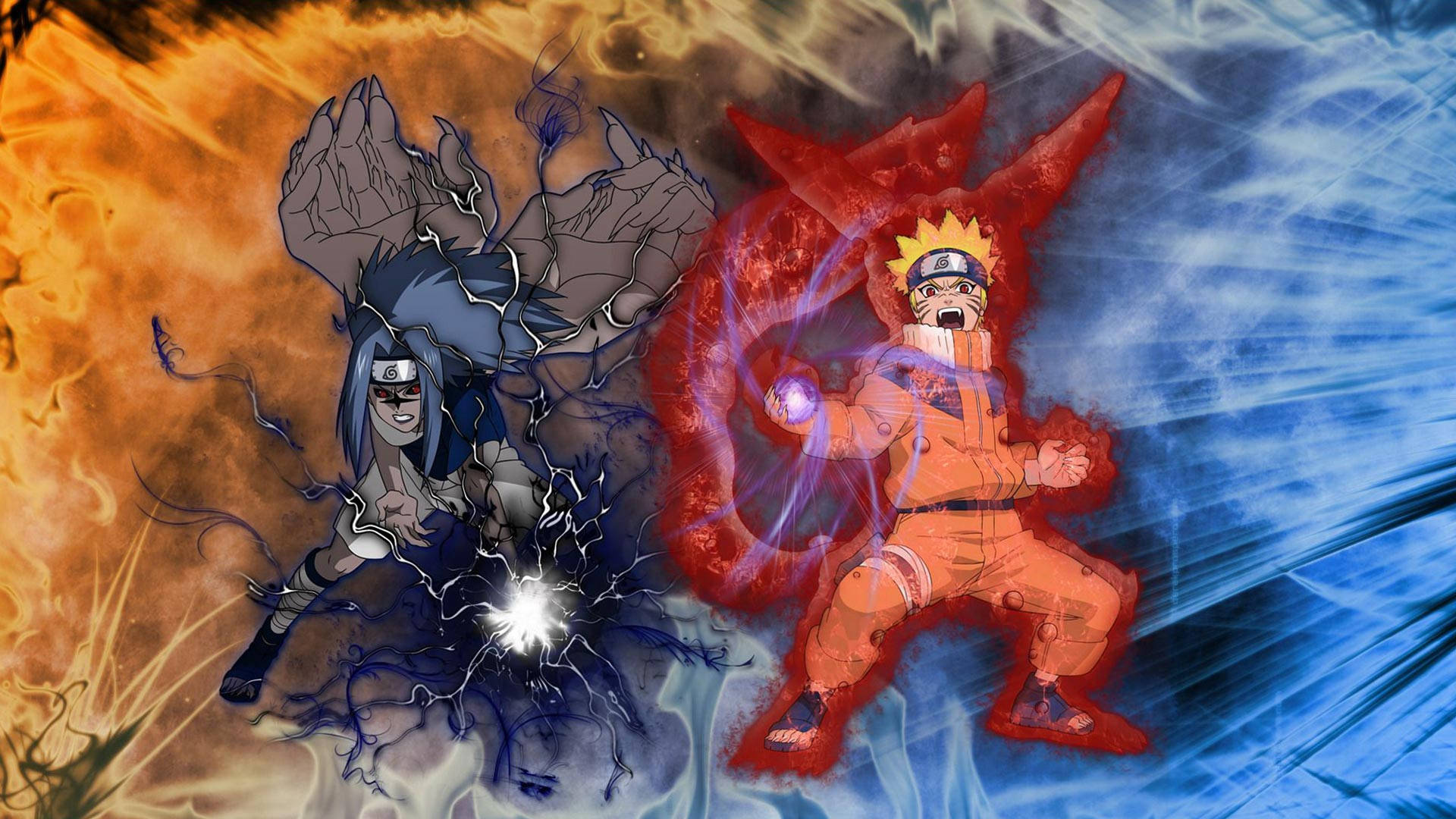 Genç Naruto ve Sasuke Dönüşümü Duvar Kağıdı