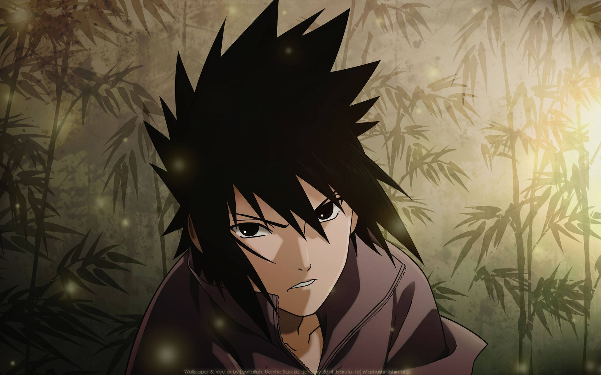Naruto Uzumaki'nin rakibi olarak bilinen Sasuke Uchiha duvar kağıdı.