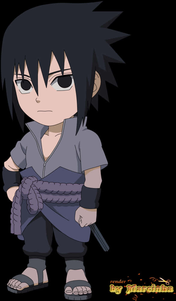 Genç Sasuke Uchiha Render Duvar Kağıdı