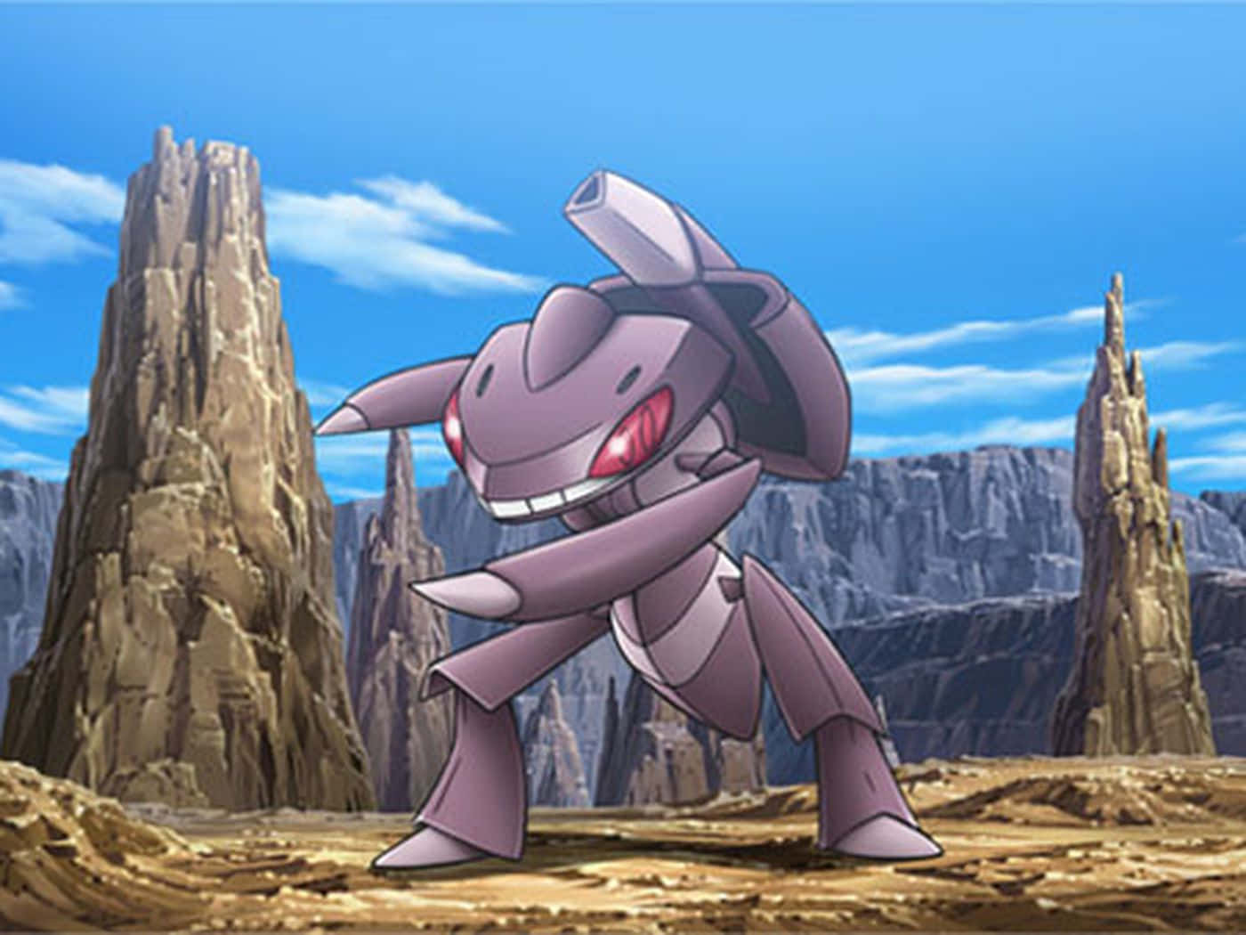Genesect Pokemon Sarp Arazide Duvar Kağıdı