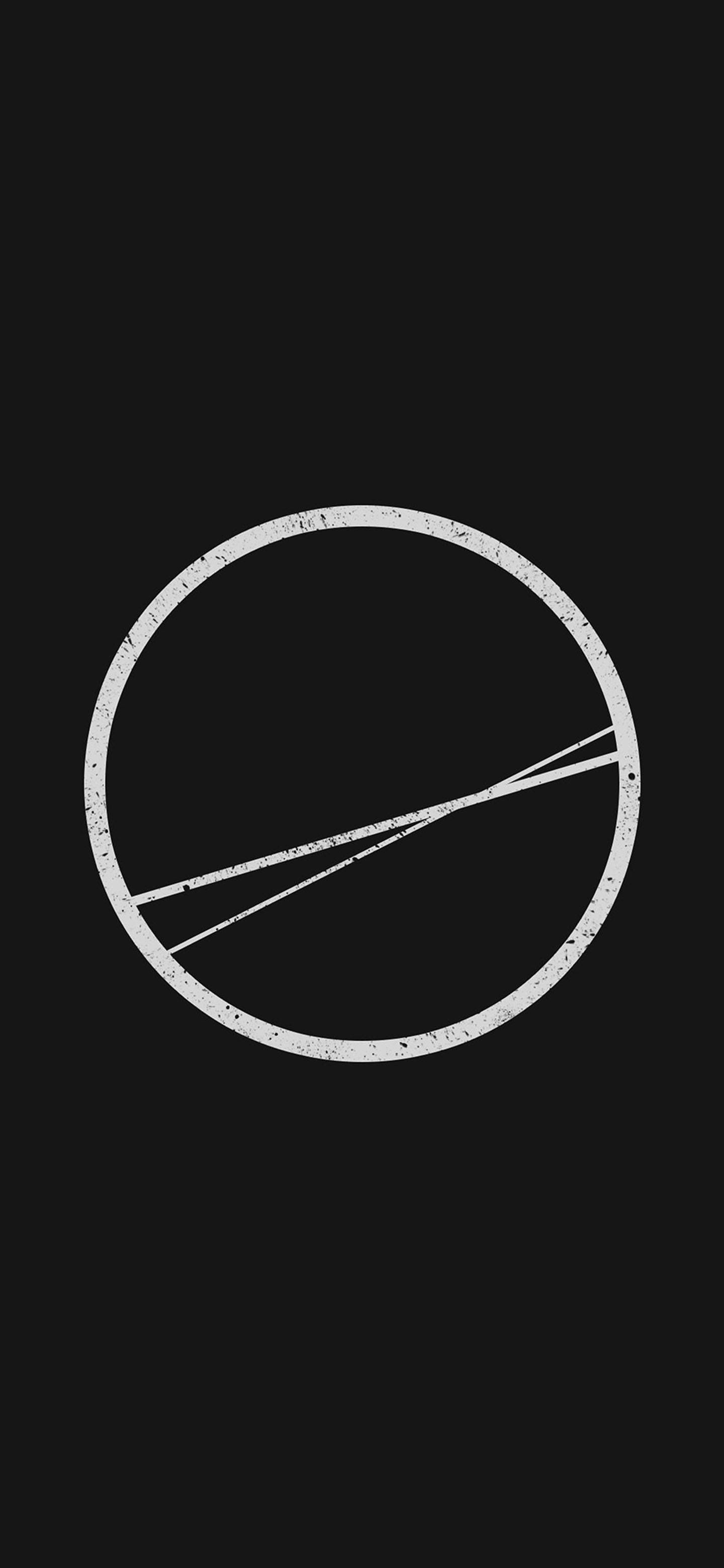 Geometrik Daire Minimalist Siyah Telefon Duvar Kağıdı