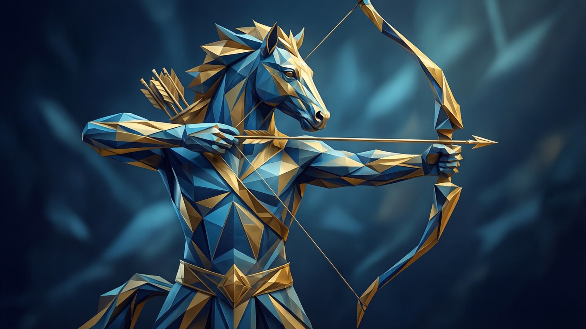 Geometrik Düşük Poli Centaur Duvar Kağıdı